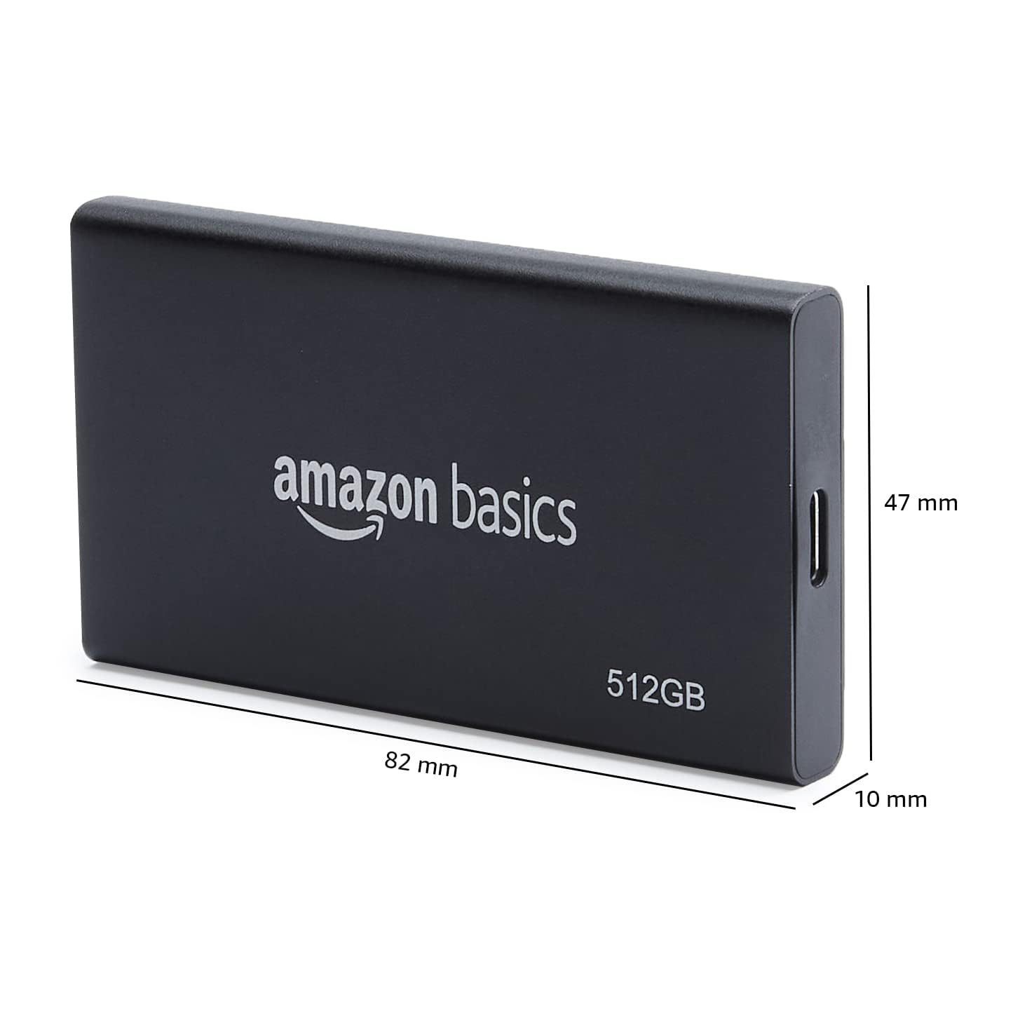 amazon basics Portable SSD 512GB, Upto 2000MB/s, External SSD, USB 3.2 Gen 2x2, USB-C