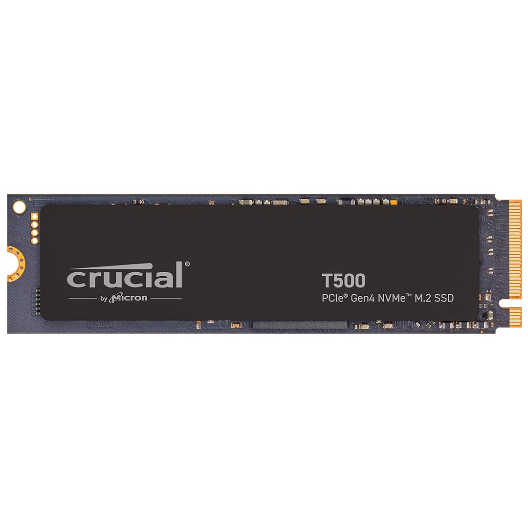 Crucial T500 500GB Gen4 NVMe M.2 Internal Gaming SSD, Up to 7200MB/s, Laptop & Desktop Compatible + 1mo Adobe CC All Apps - CT500T500SSD8