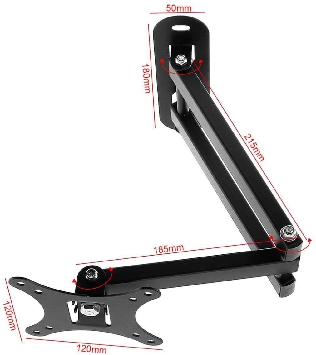 10-27 Inch LCD LED Monitor TV Wall Mount Bracket Flat Panel 10 Degrees Tilt Heavy Duty