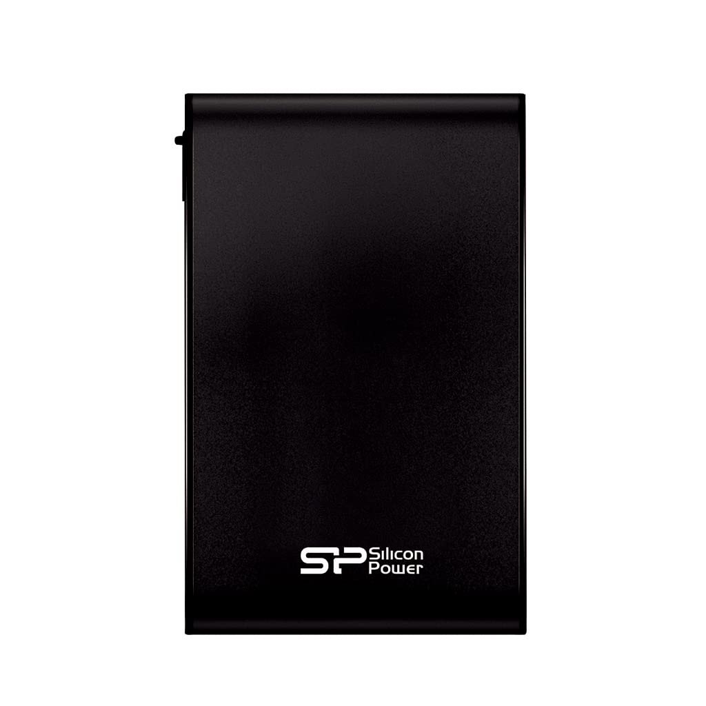 Silicon Power Armor A80 2TB Rugged External Hard Drive, Metal Casing Military-Grade Shockproof Waterproof USB 3.0 Portable HDD for Desktop Laptop PC Mac Computer, Black