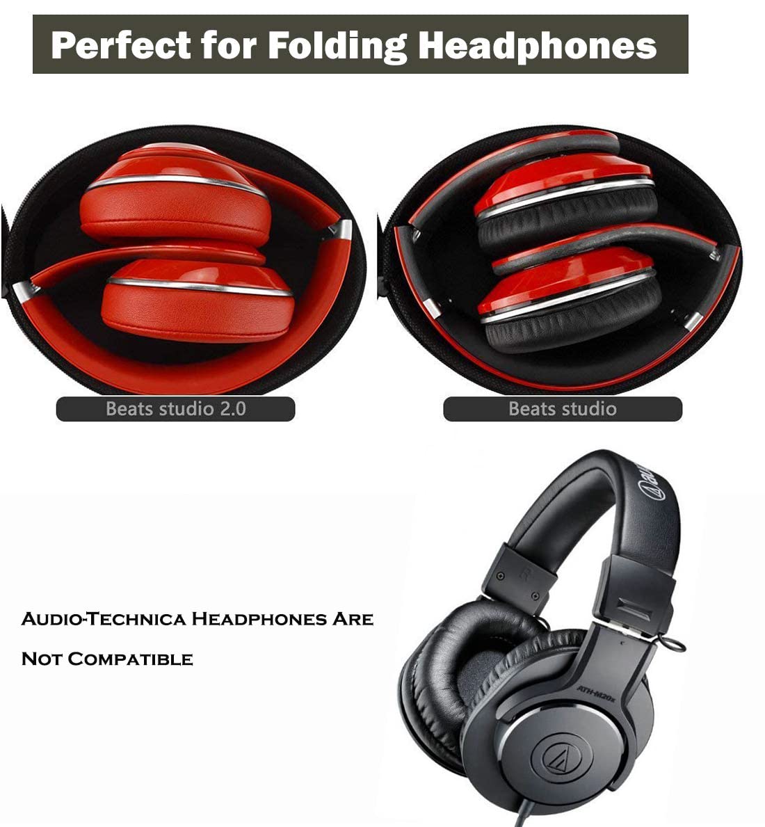 Stealodeal Eva Portable Storage Box Earphone Headset Carry Pouch Headphone Carrying Case