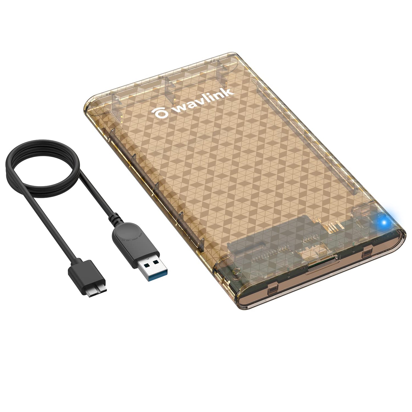 WAVLINK USB 3.0 to SATA 2.5" Tool-Free External Hard Drive Enclosure, Optimized for 7mm and 9.5mm 2.5 Inch SATA HDD/SSD, Max 4TB with UASP Protocol