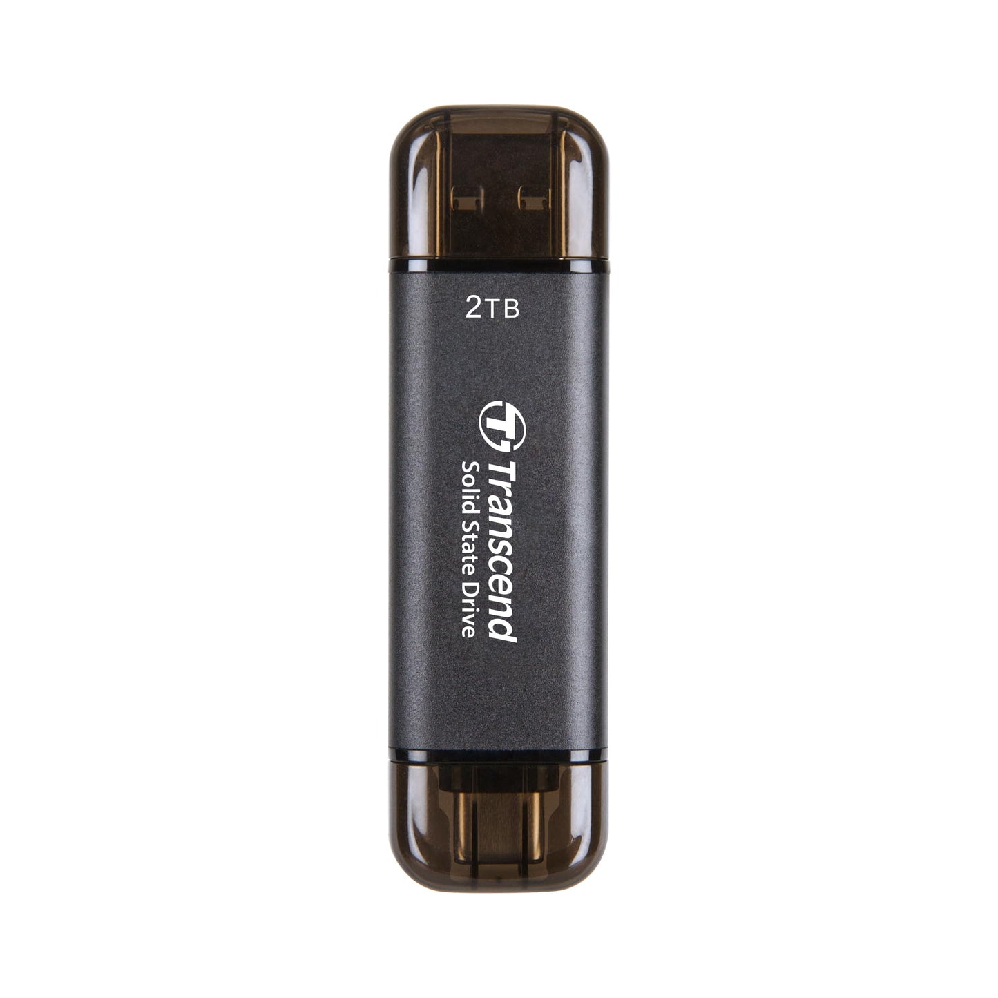 Transcend 310C 2TB USB C & USB A External Portable SSD, Up to 1,050 MB/s, 5 Yr Warranty, Black, for iPhone 15 pro max, MacBook, Ipad, Laptop and Desktop TS2TESD310C