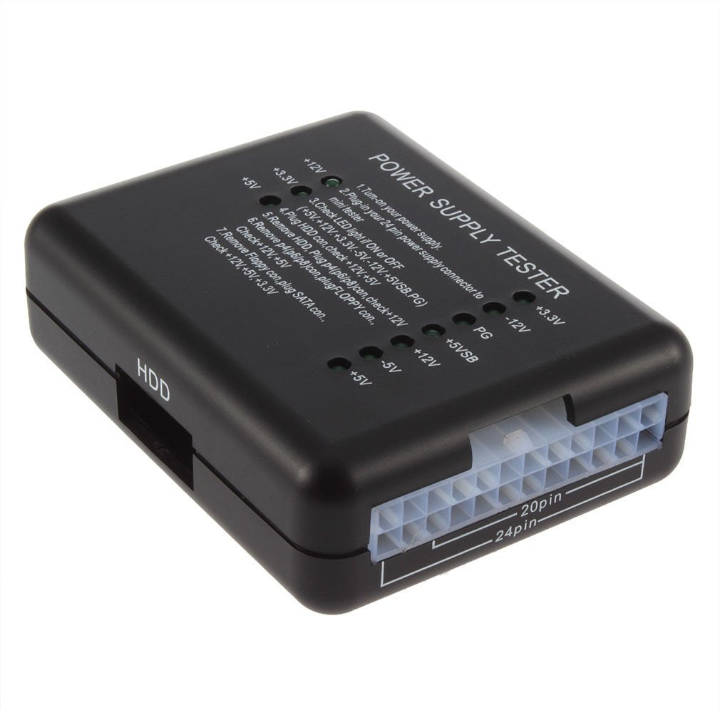 Technotech Power Supply Tester 20 or 24 Pin PSU ATX SATA HDD SMPS PC