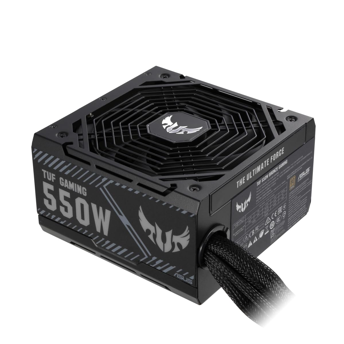 ASUS TUF Gaming 550W Bronze PSU, Power Supply(Axial-tech Fan Design, Dual Ball Fan Bearings, 0dB Technology, 80 Plus Bronze Certification, 80cm 8-pin CPU Connector, 6-Year Warranty) (90YE00D2-B0NA00)