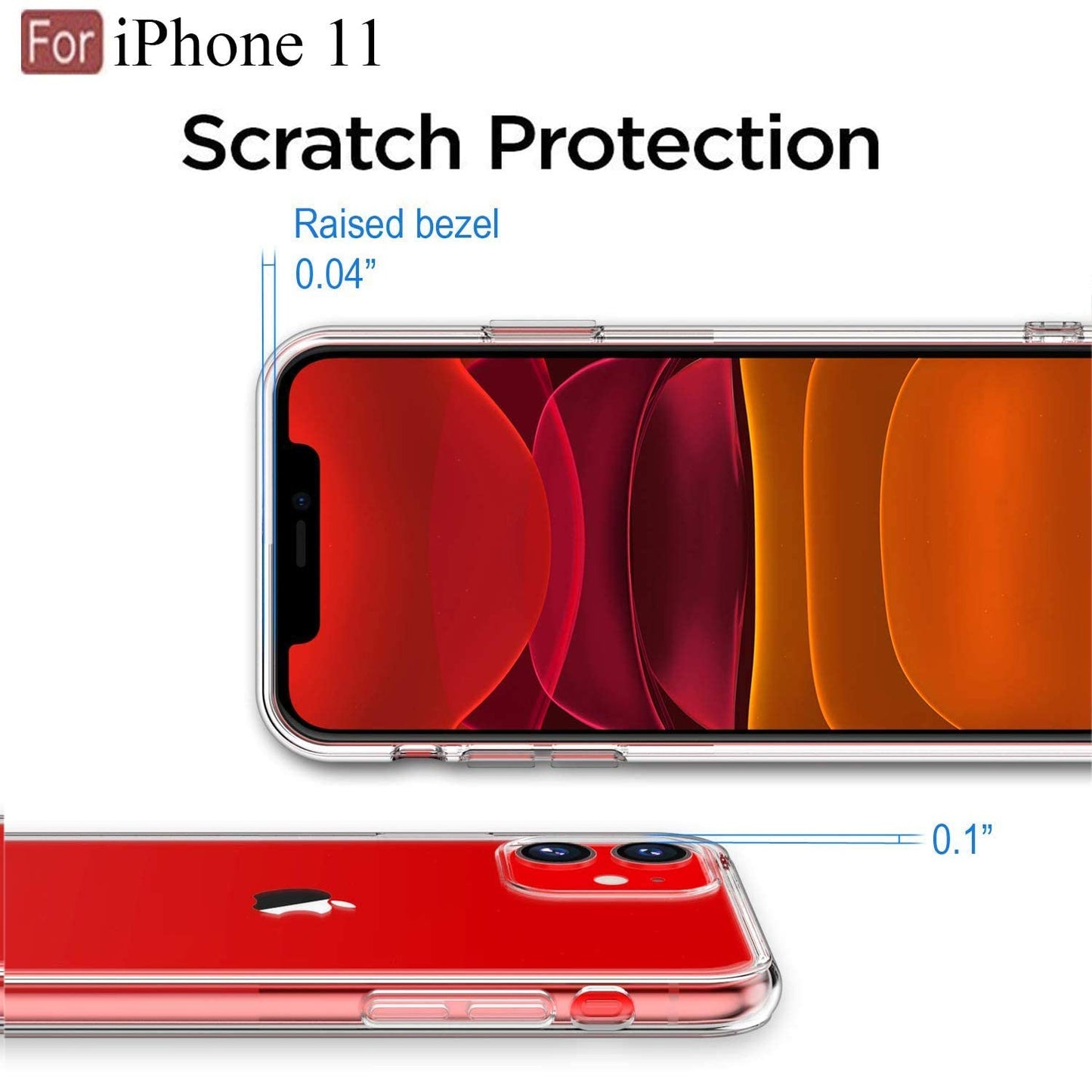 Prolet Case for iPhone 11 Case Clear Transparent Shockproof Protective Phone Soft Silicone Slim Cover for iPhone 11 (Transparent)