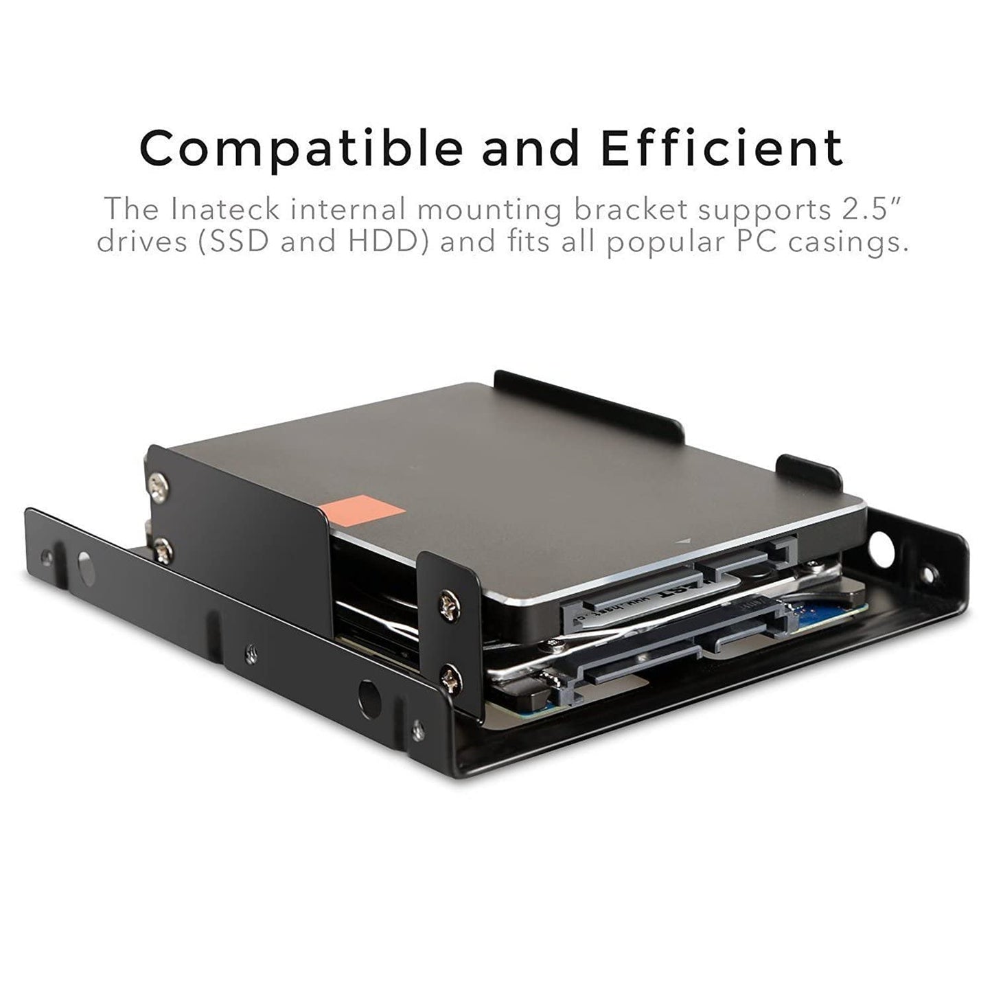 LipiWorld® Dual 2.5 inch to 3.5 inch Internal Hard Disk Drive SSD/HDD Adapter Mounting Kit Bracket with Sata 3 Cable and 4 Pin Molex to Single SATA Power Cable (HDD Mounting Kit Combo)