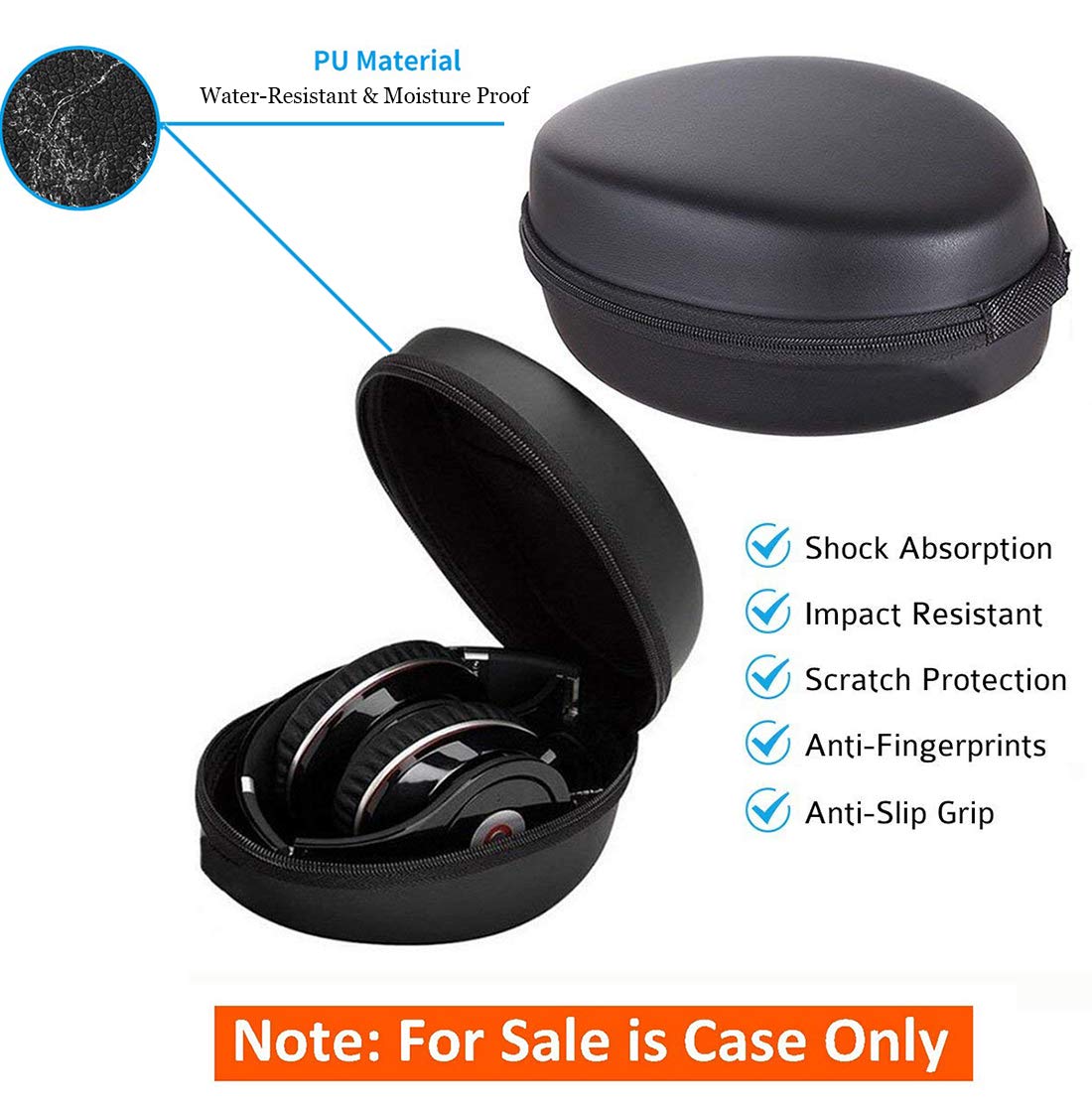 Stealodeal Eva Portable Storage Box Earphone Headset Carry Pouch Headphone Carrying Case