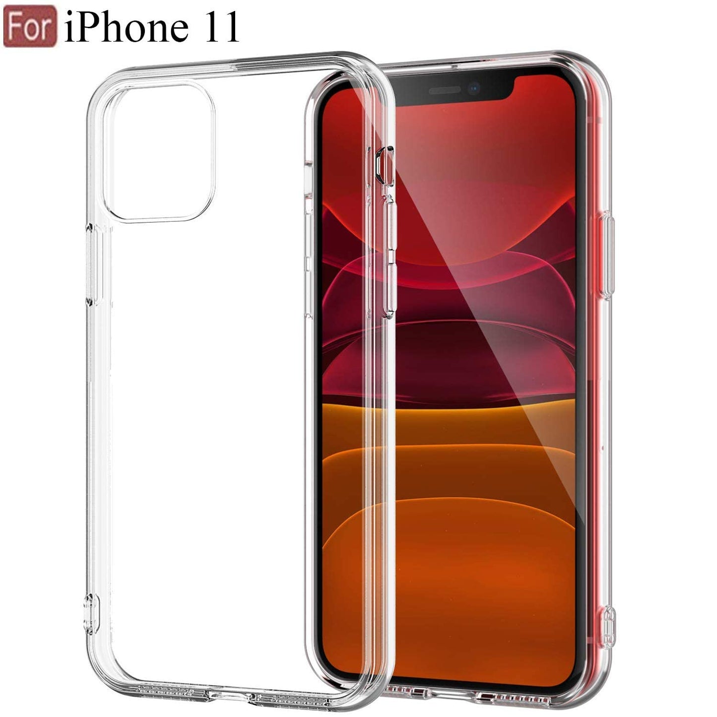 Prolet Case for iPhone 11 Case Clear Transparent Shockproof Protective Phone Soft Silicone Slim Cover for iPhone 11 (Transparent)