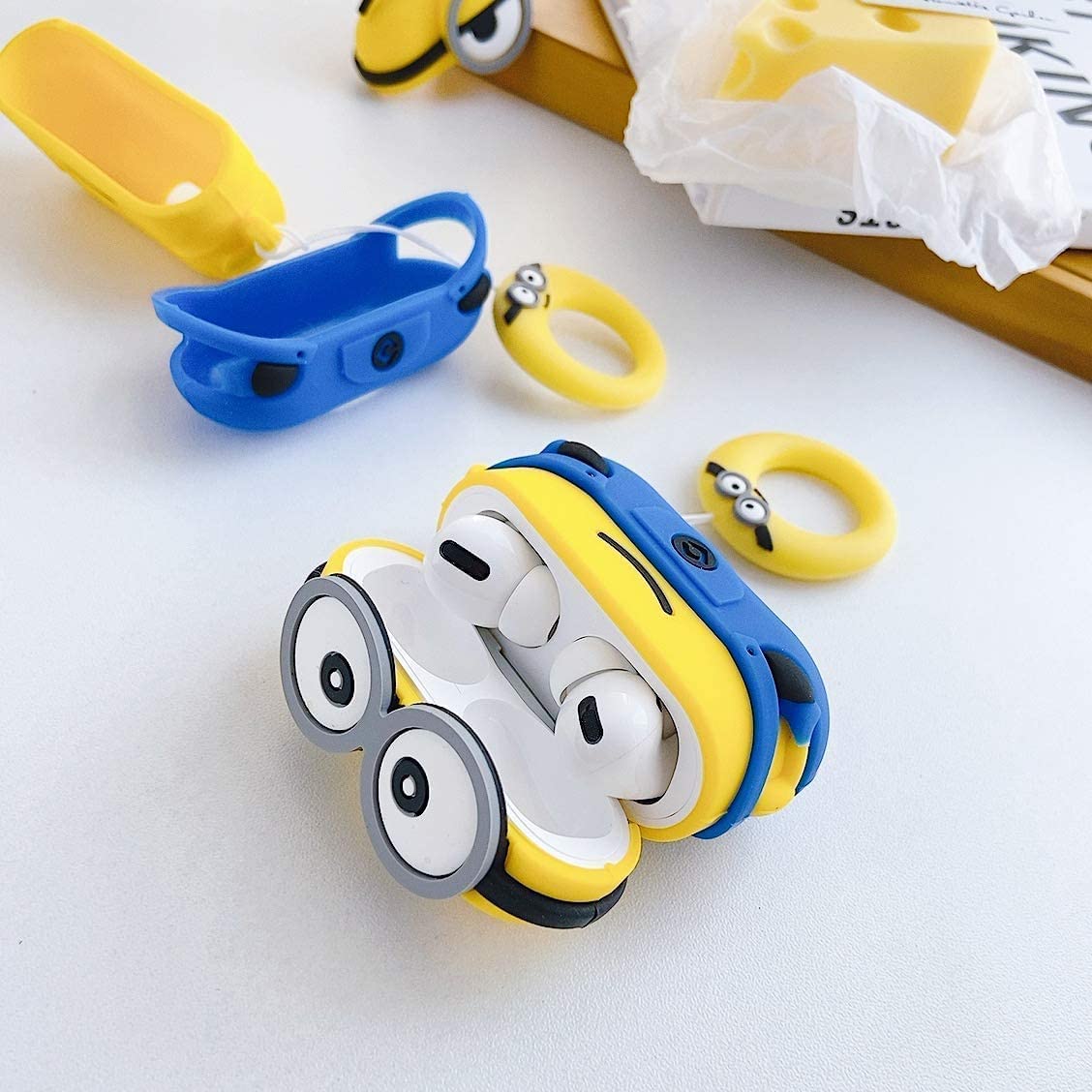 iTronix Cute 3D Design Soft Silicone Protective Shockproof Case Cover ONLY for Apple Airpods Pro 2 (2022) (Big Eyes)