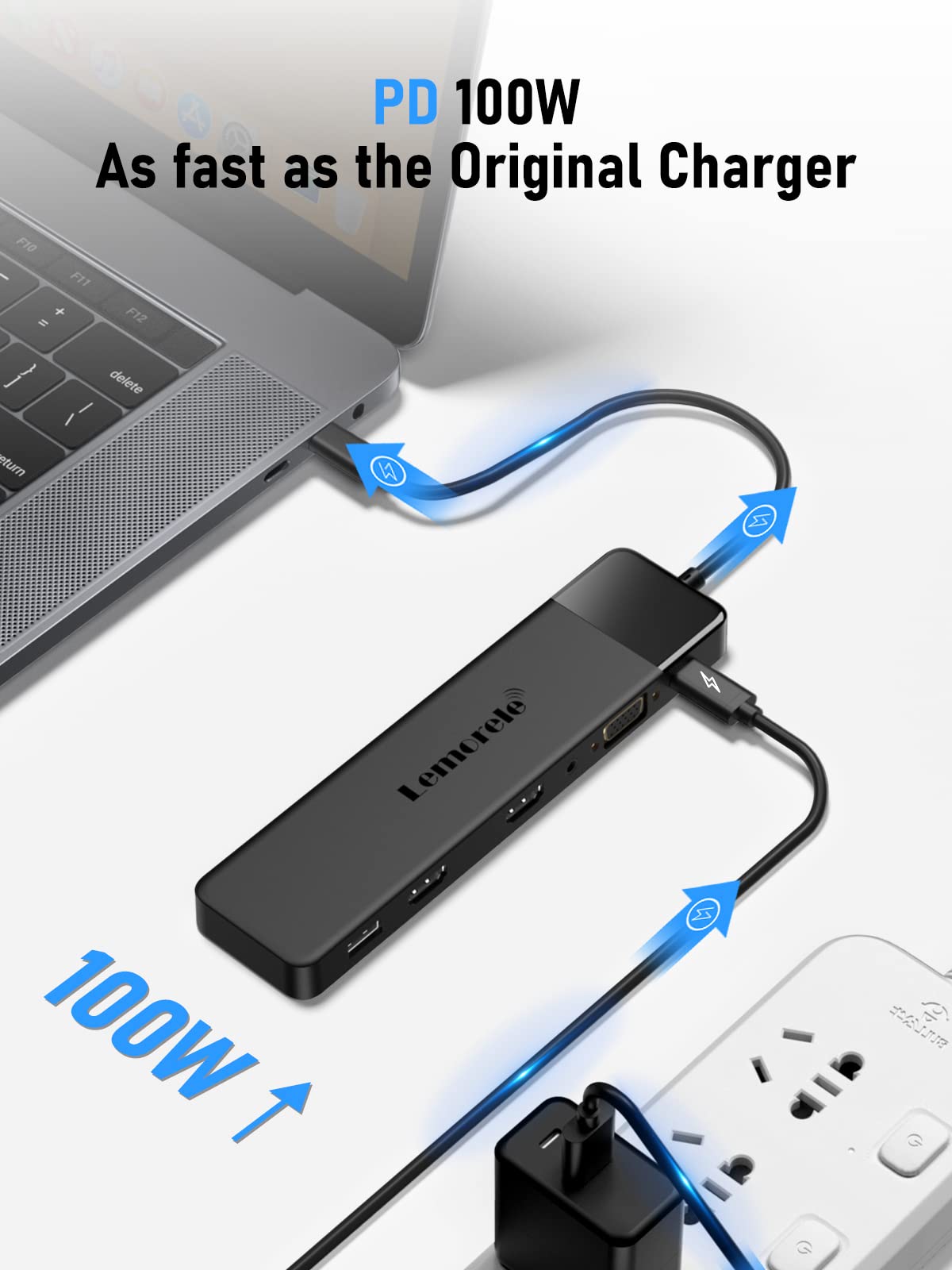 Lemorele 13 in 1 USB C Docking Station Dual Monitor, USB C Dock USB C Hub Multiport Adapter Triple Monitor to 2 HDMI 4K,VGA,5 USB 3.0/2.0,USB C 3.0,PD,SD/TF,3.5MM for Lenovo,Surface,MacBook Laptops