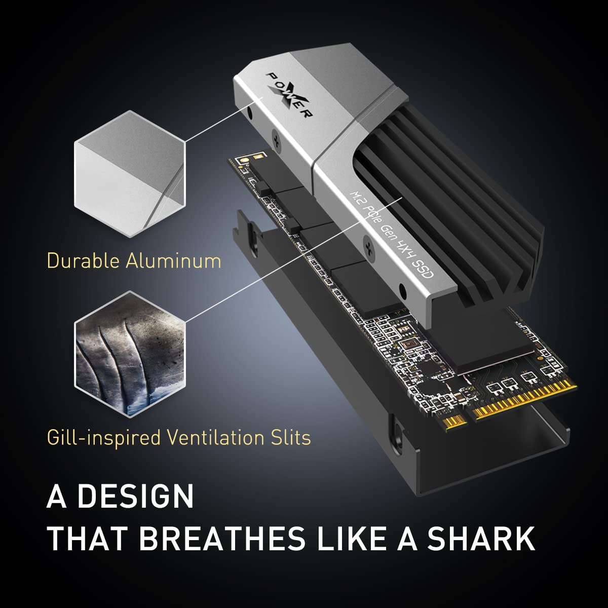 Silicon Power XS70 4TB NVMe PCIe 4.0 M.2 Gaming SSD with Heatsink, Up to 7300 MB/s, 3D NAND with Cache, M.2 2280 PCIe Gen4x4 Internal Solid State Drive for Desktop Laptop PC Computer