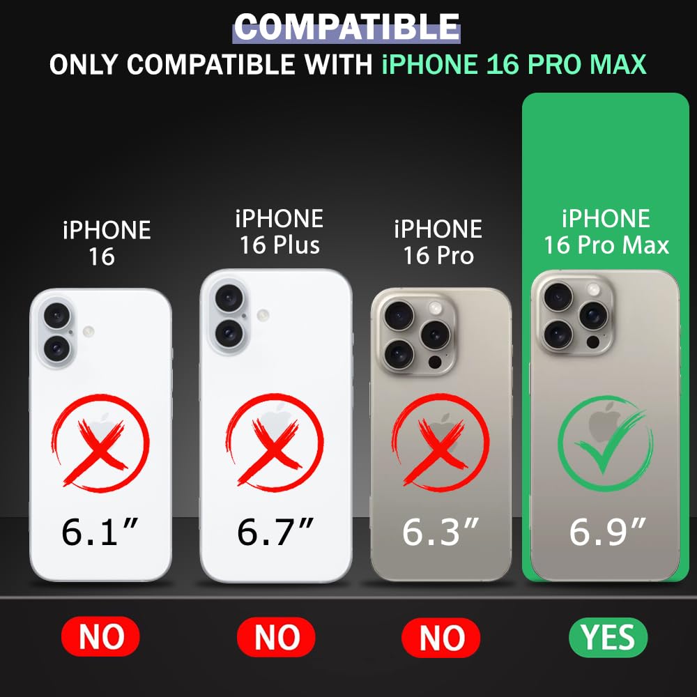 TheGiftKart Ultra-Hybrid Back Case Cover for iPhone 16 Pro Max Compatible with MagSafe | Camera Protection | Hard Crystal Clear Back | Shockproof Bumper Case Cover for iPhone 16 Pro Max (Transparent)