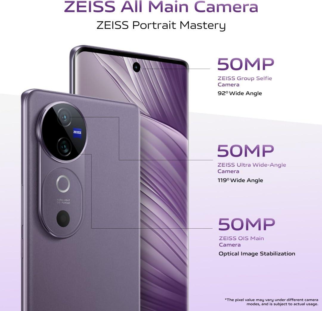 Vivo V40 5G Smartphone (Lotus Purple, 8GB RAM, 256GB Storage) Refurbished