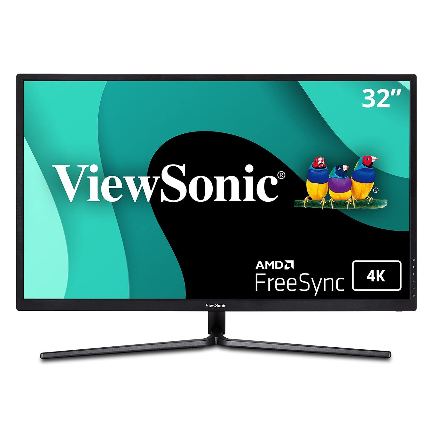 ViewSonic Crossover Monitor VX3211-4K-Mhd 80.01Cm (32") 3840 X 2160 Pixel, LCD 4K, 10 Bit Va Panel, 300 Nits, 1.07 Billion Colors, 3Ms, Dual Speakers, Hdmi 2.0 X 2, Dp Port, Pip, HDR 10 Black
