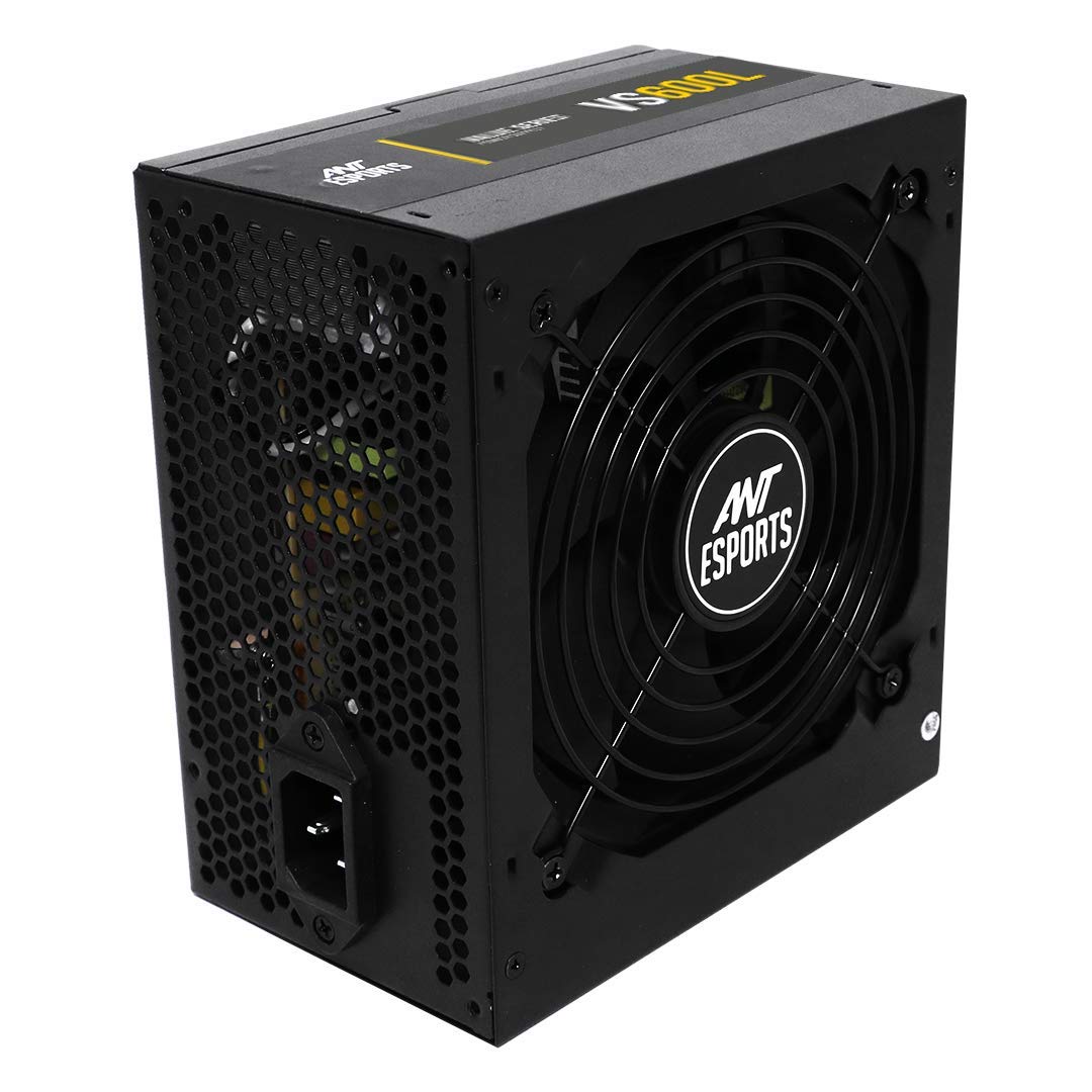 Ant Esports VS600L Non-Modular High Efficiency Gaming Power Supply/PSU with 1 x PCIe and 120mm Silent Fan