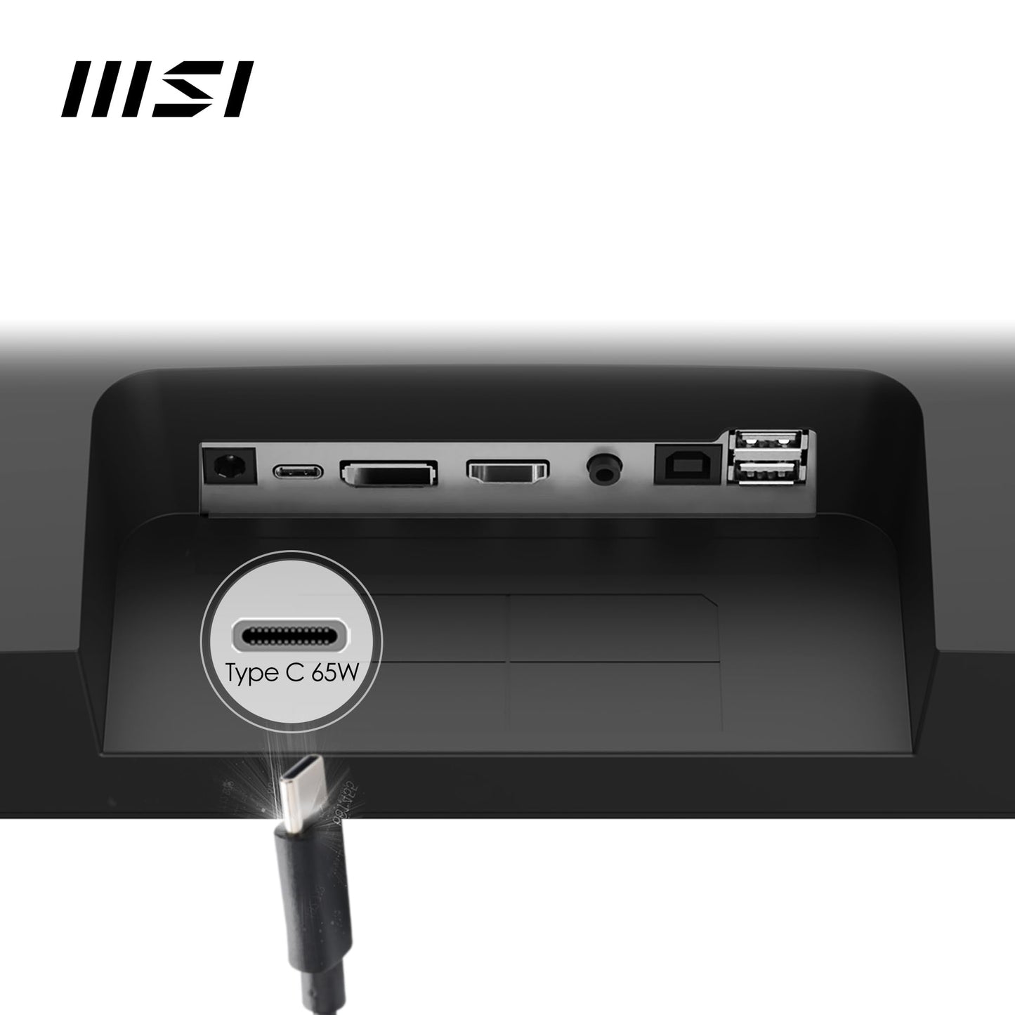 MSI Modern MD272XP 27 Inch FHD Office Monitor - 1920 x 1080 IPS Panel, 100 Hz, Eye-Friendly Screen, HDR Ready, Built-in Speakers, 4-Way Adjustable Stand, KVM - DP 1.2a, HDMI 1.4b, USB Type-C