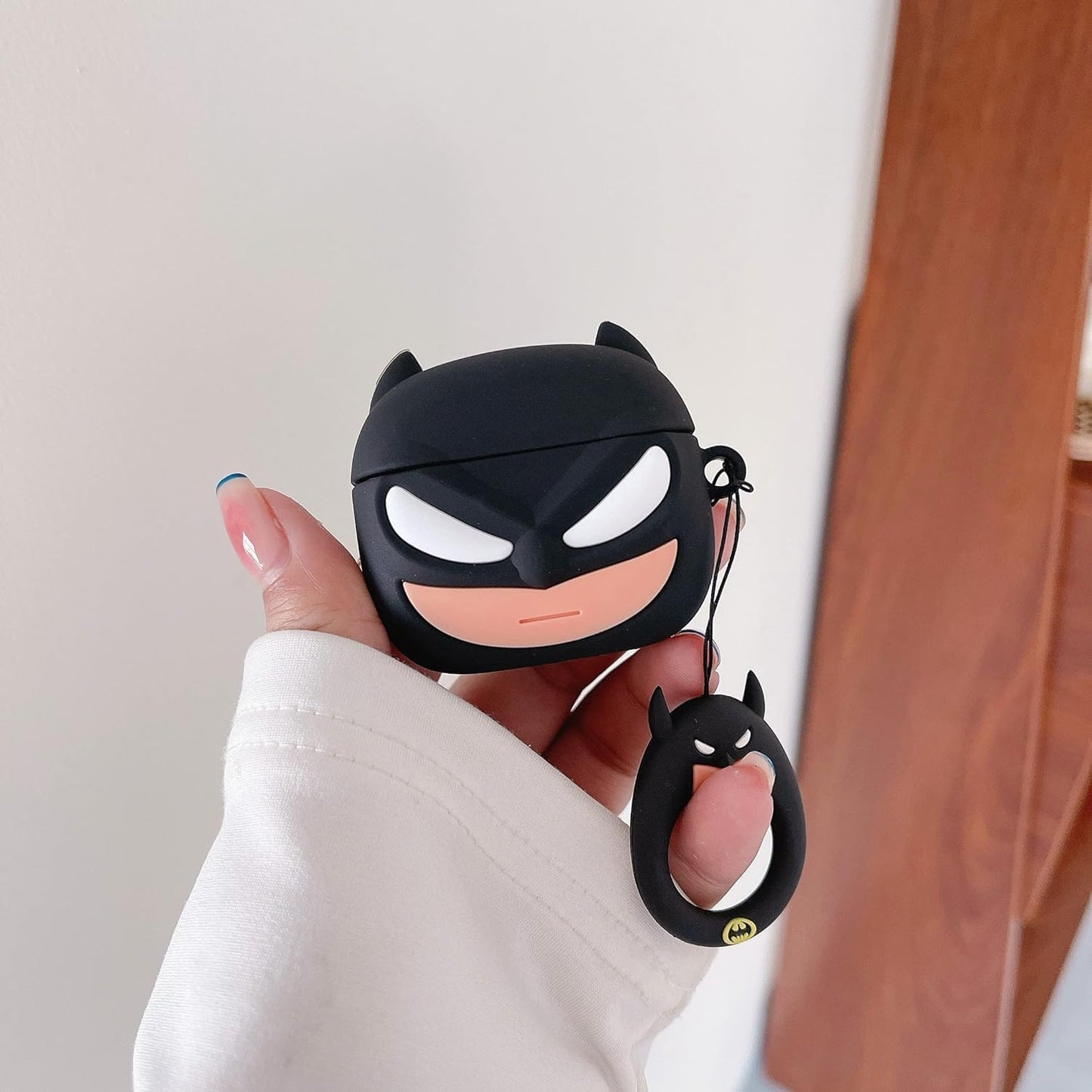 iTronix Cute 3D Design Soft Silicone Protective Shockproof Case Cover ONLY for Apple Airpods Pro 2 (2022) (Black Bat)