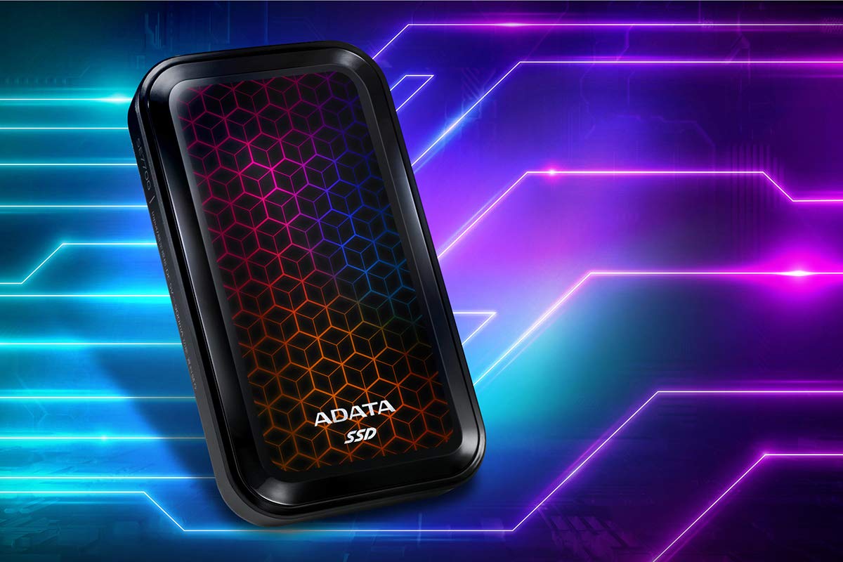 ADATA SE770G 512GB External Solid State Drive/SSD, USB 3.2 Gen 2 with Type-C, Read/Write Speed up to 1000/800 MB/s - ASE770G-512GU32G2-CBK (Black)