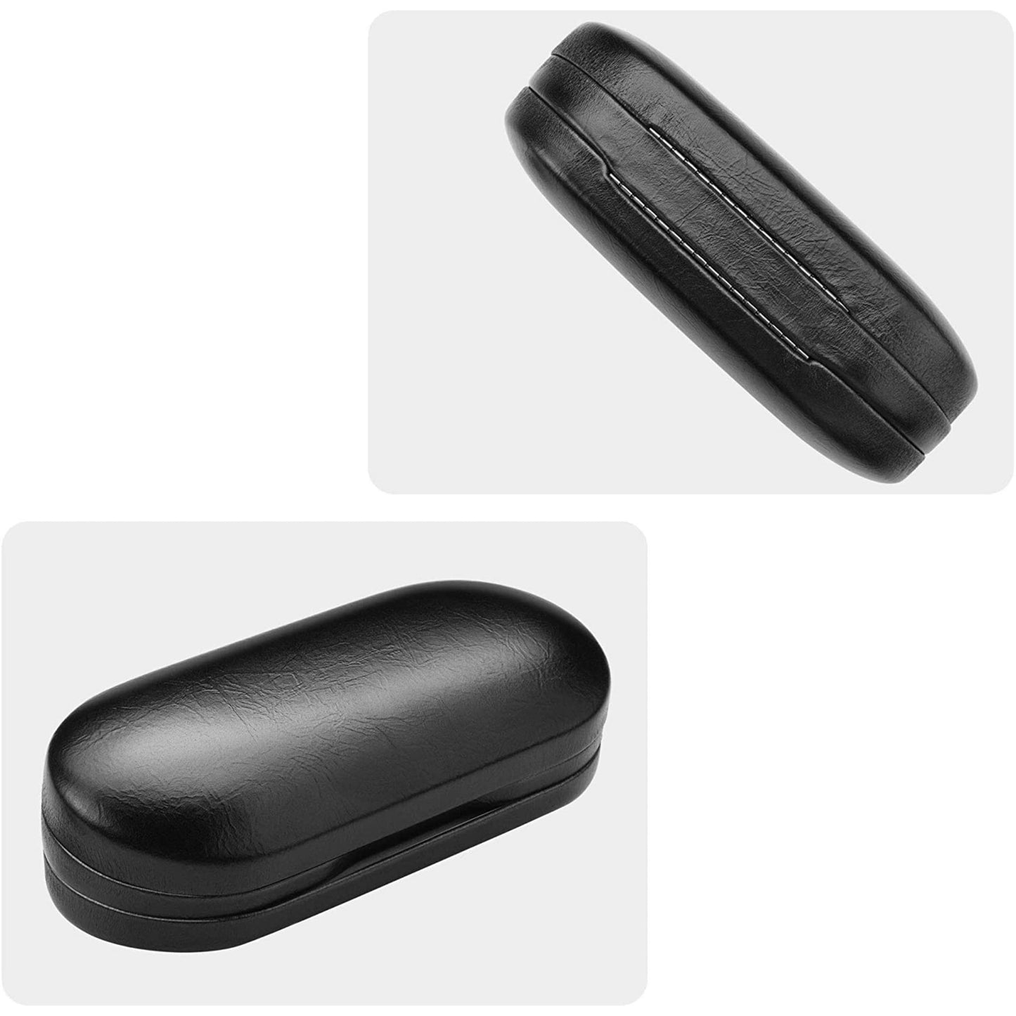 Everhype Unisex Protective Case for Sunglasses, Spectacles + Contact Lenses | Hard Lens Case | Two Sided Storage with Mirror