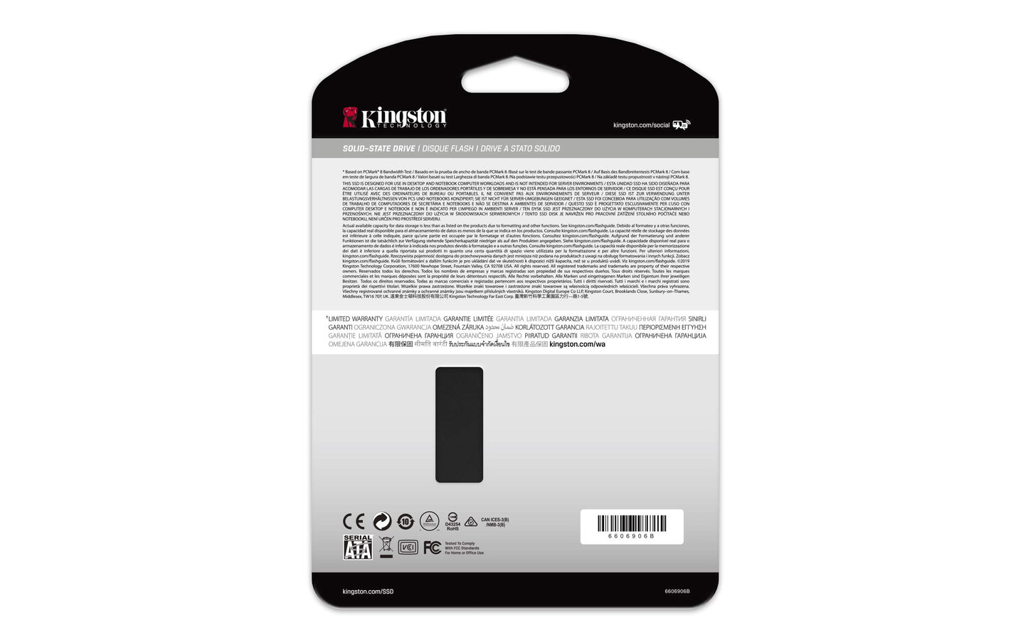 Kingston 256GB KC600 SATA 3 6.35 cm (2.5") Internal SSD (SKC600/256G)