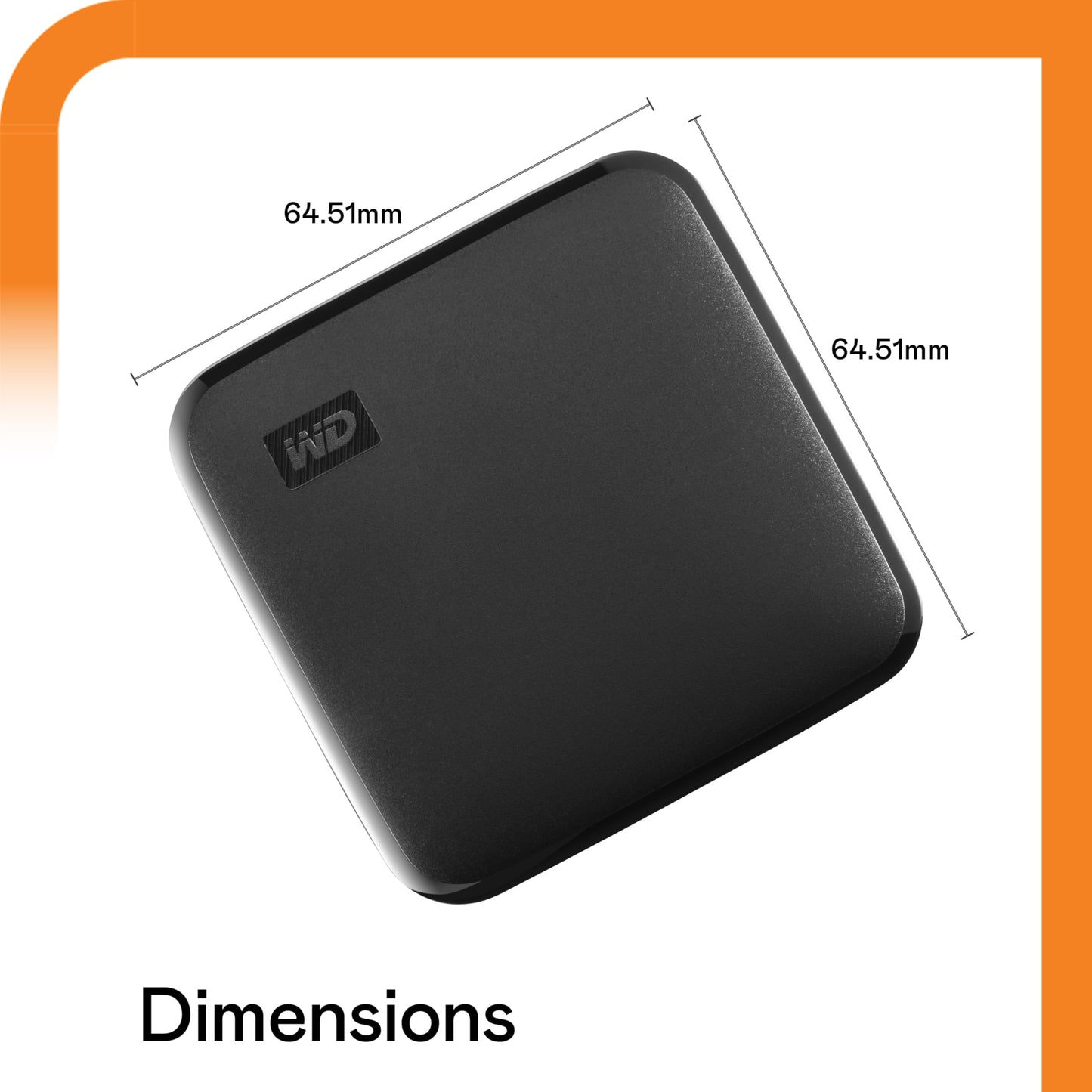 Western Digital Wd 1Tb Elements Portable SSD, 400Mb/S R, Upto 2 Meter Drop Protection, PC & Mac Compatible, 3 Y Warranty (BAYN0010BBK-WESN)