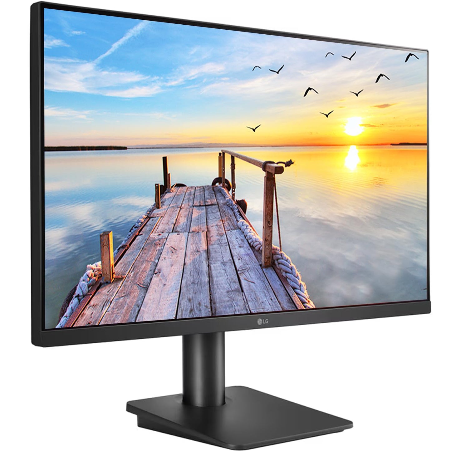 LG 27 inch (68.6 cm) IPS FHD (1920x1080 Pixels), HDR 10, Height Adjust, Display Port, HDMI, AMD FreeSync, 75 Hz Refresh, Black Color - 27MP450