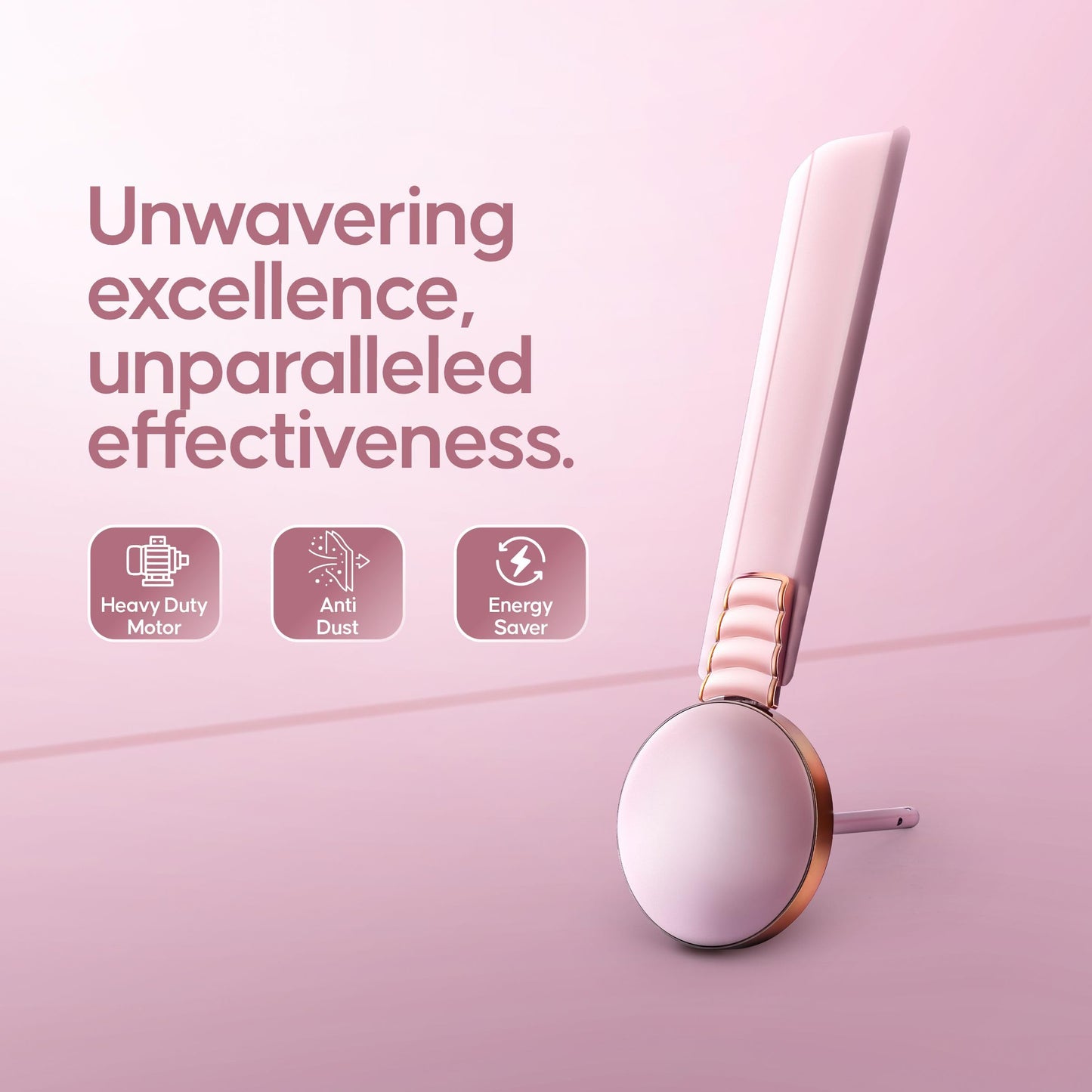 LONGWAY Wave P1 1200 mm/48 inch Ultra High Speed 3 Blade Anti-Dust Decorative Ceiling Fan (Rusty Pink, Pack of 1)