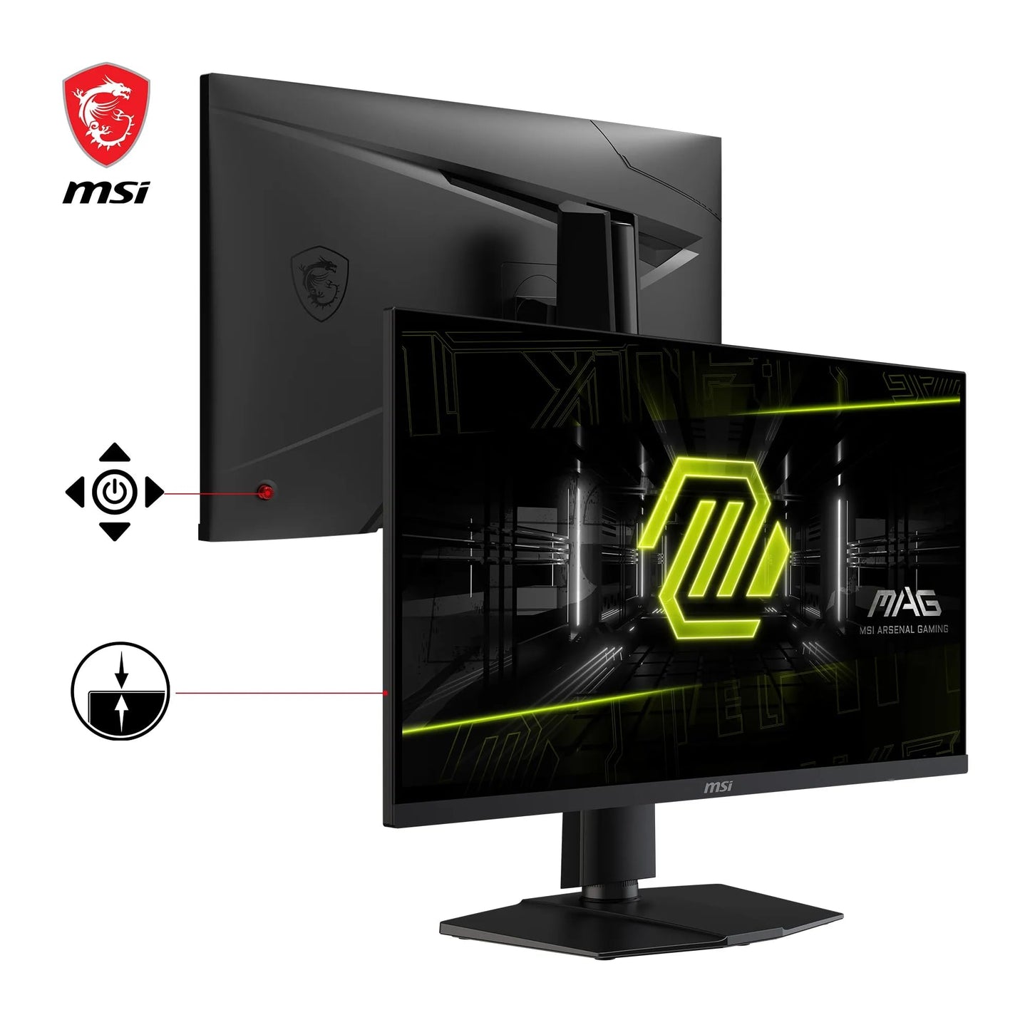 MSI MAG 274UPF E2 27 Inch 4K UHD Gaming Monitor - 3840x2160 Rapid IPS Panel, 160 Hz/0.5ms (GtG), 98% DCI-P3 Colour Gamut, Frameless Design, VESA DisplayHDR 400 - DisplayPort 1.4a, HDMI, USB Type-C