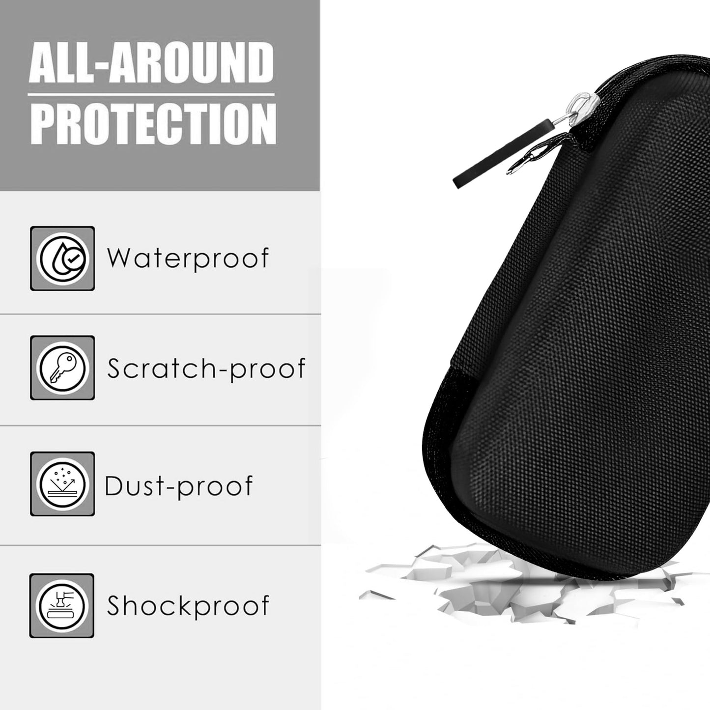 Gadgetbite SSD Case Cover Compatible for San-Disk Extreme Pro/San-Disk Extreme Portable External SSD 500GB-2TB, Travel Case Protective Cover Storage Bag (Black)
