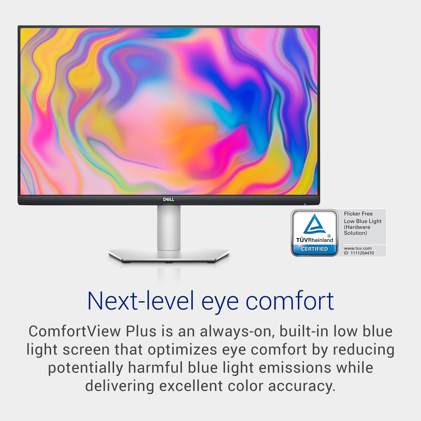 Dell 27"(68.58 cm) S2722DC, QHD Monitor, Built in Dual Speakers & USB-C Hub, IPS Panel, Refresh Rate:75Hz, ResponseTime:4ms, Colour Gamut: 99% sRGB, Ports: 1xHDMI, 1xUSB-C, 2xUSB 3.2, 1xAudio Line Out