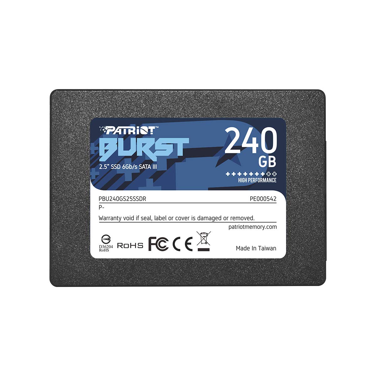 Patriot Memory 240GB 2.5” Solid State Drive | Burst SATA III SSD | Read & Write - up to 560MB/s & up to 540MB/S | SATA III 6Gb/s | 3 Yrs. Warranty | SSD | PBU240GS25SSDR