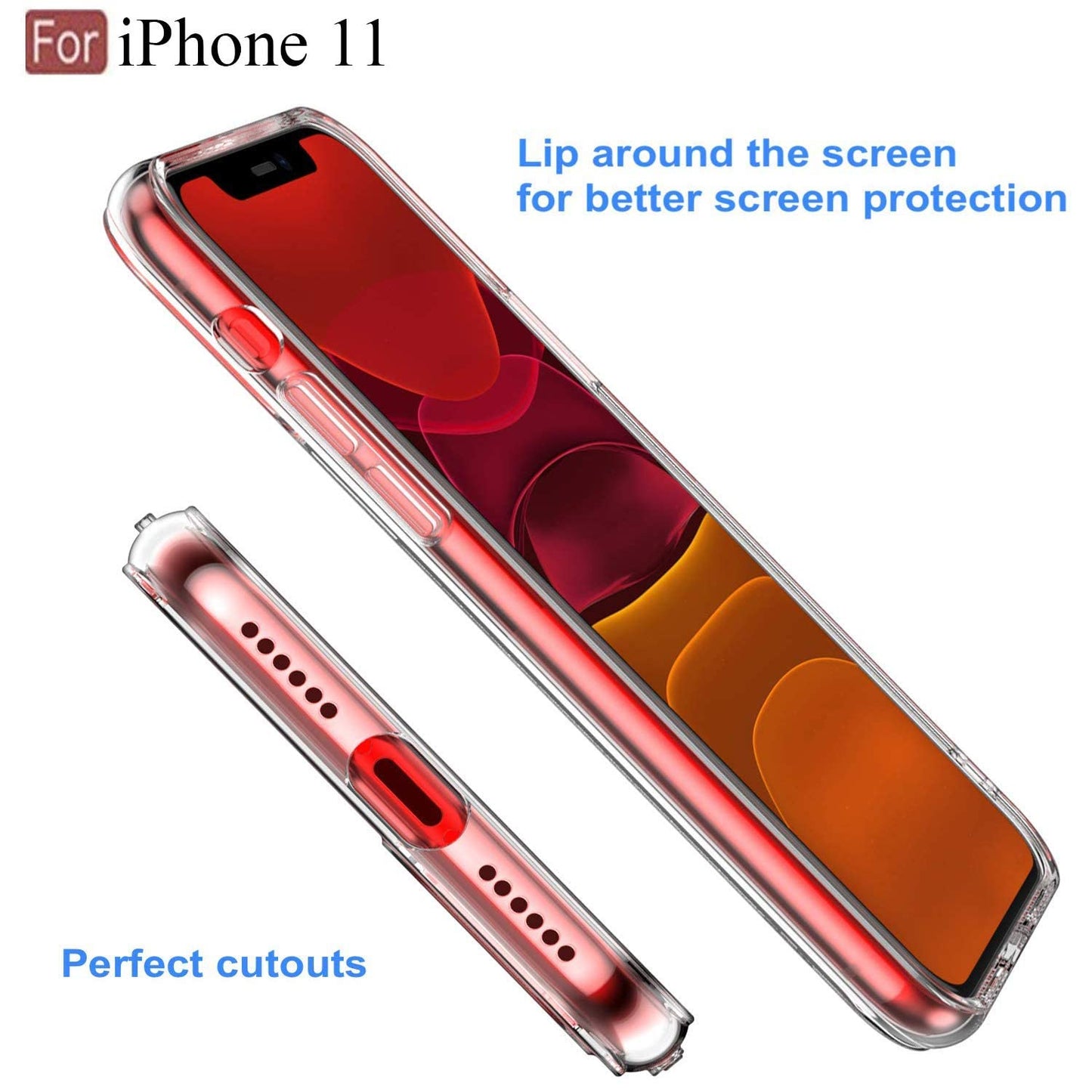 Prolet Case for iPhone 11 Case Clear Transparent Shockproof Protective Phone Soft Silicone Slim Cover for iPhone 11 (Transparent)