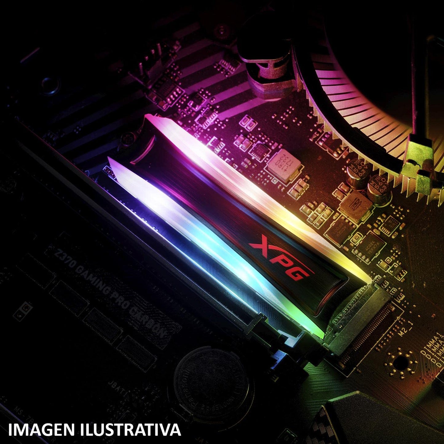 XPG S40G 256GB RGB 3D NAND PCIe Gen3x4 NVMe 1.3 M.2 2280 Internal SSD (AS40G-256GT-C)