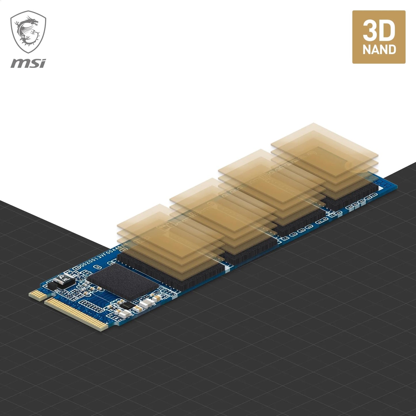 MSI SPATIUM M371 NVMe M.2 1TB - PCIe 3x4 NVMe M.2 Internal Solid State Drive, 2350MB/s Read & 1700MB/s Write, 3D NAND, Built-in Data Security, Center - 5 Year Warranty (210 TBW)