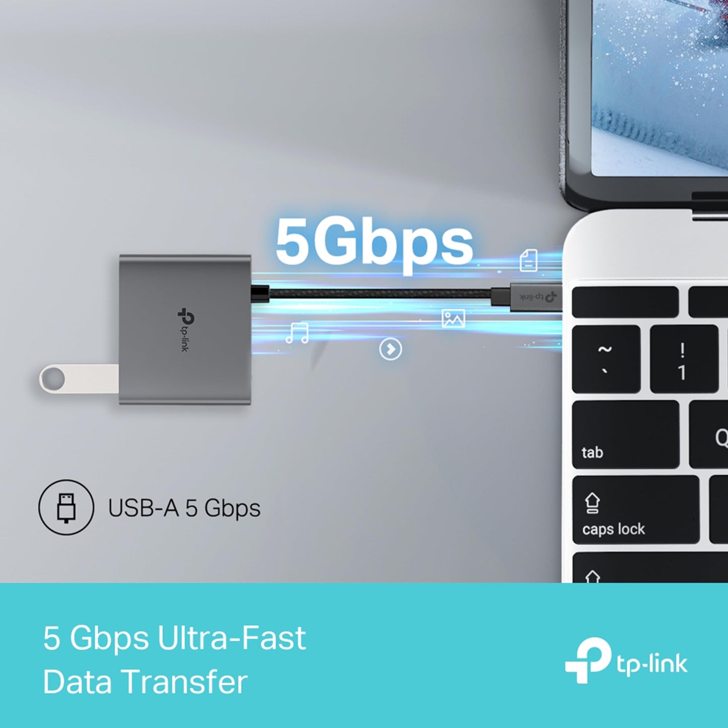 TP-Link UH3020C USB Type-C 3 in 1 Hub, USB 3.0, 5Gbps Data Transfer, USB A, HDMI 4K@60Hz, 100W PD 3.0 Fast Charging, Expand Connections, Self-Storage, Braided Cable, Plug&Play, Easy to use