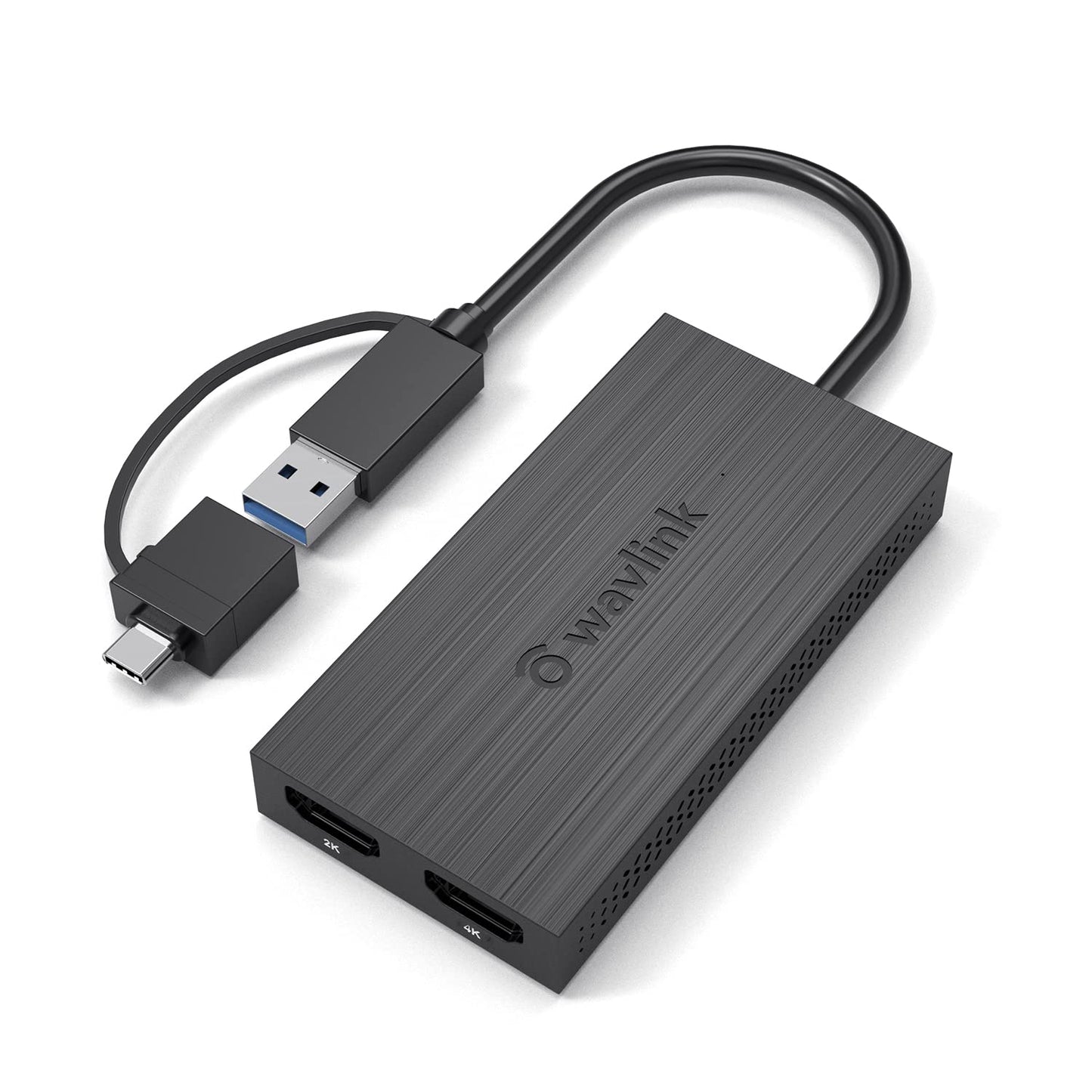 WAVLINK USB 3.0 to HDMI Dual Display Adapter, USB A or USB C to HDMI for Dual Monitors, Thunderbolt 3/4 Compatible, Dual 1080P@60Hz for Windows, Mac OS, NOT Support for Linux & iPad OS
