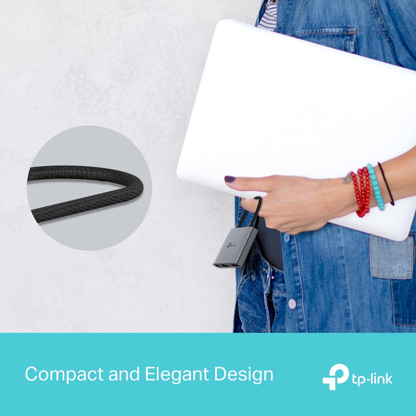 TP-Link UH3020C USB Type-C 3 in 1 Hub, USB 3.0, 5Gbps Data Transfer, USB A, HDMI 4K@60Hz, 100W PD 3.0 Fast Charging, Expand Connections, Self-Storage, Braided Cable, Plug&Play, Easy to use