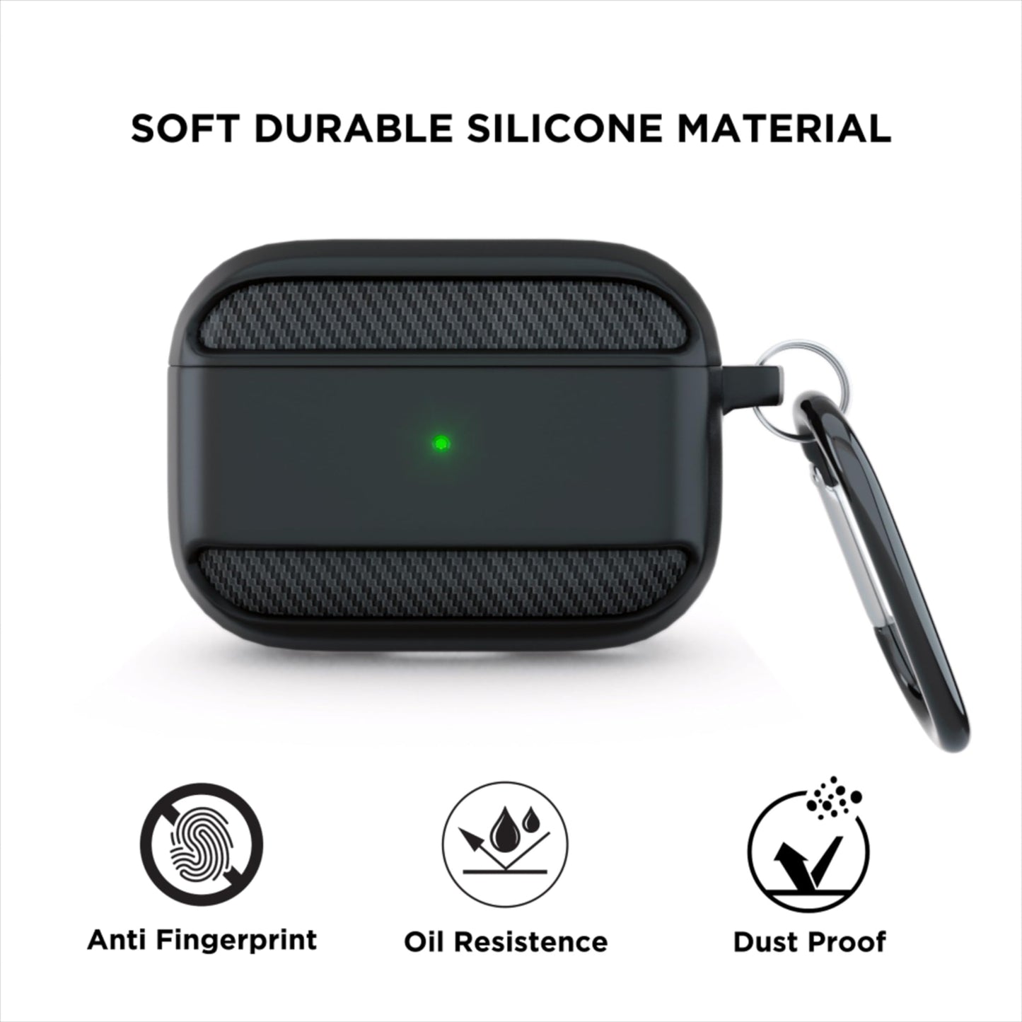 CROSSVOLT Tough Rugged Case Cover Compatible for Airpods Pro GEN-2 (2022/2023) Black