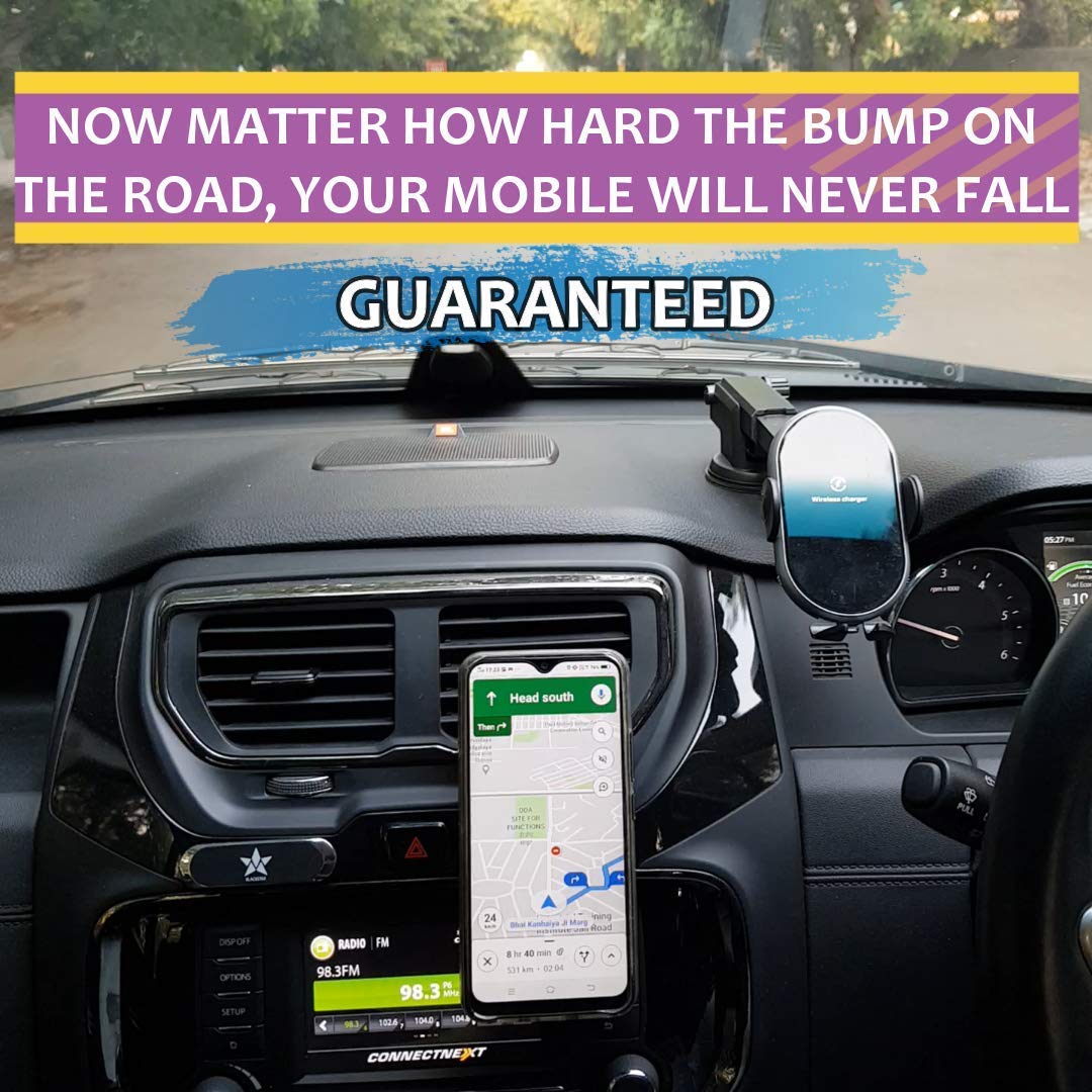 Blackstar [Original Single Hand USE Magnetic Mobile Phone Holder for Car Dashboard/Car Phone Mount (Strong & Safe Magnets) - for Use in Car/Bike/Office/Home - Compatible with All Mobiles