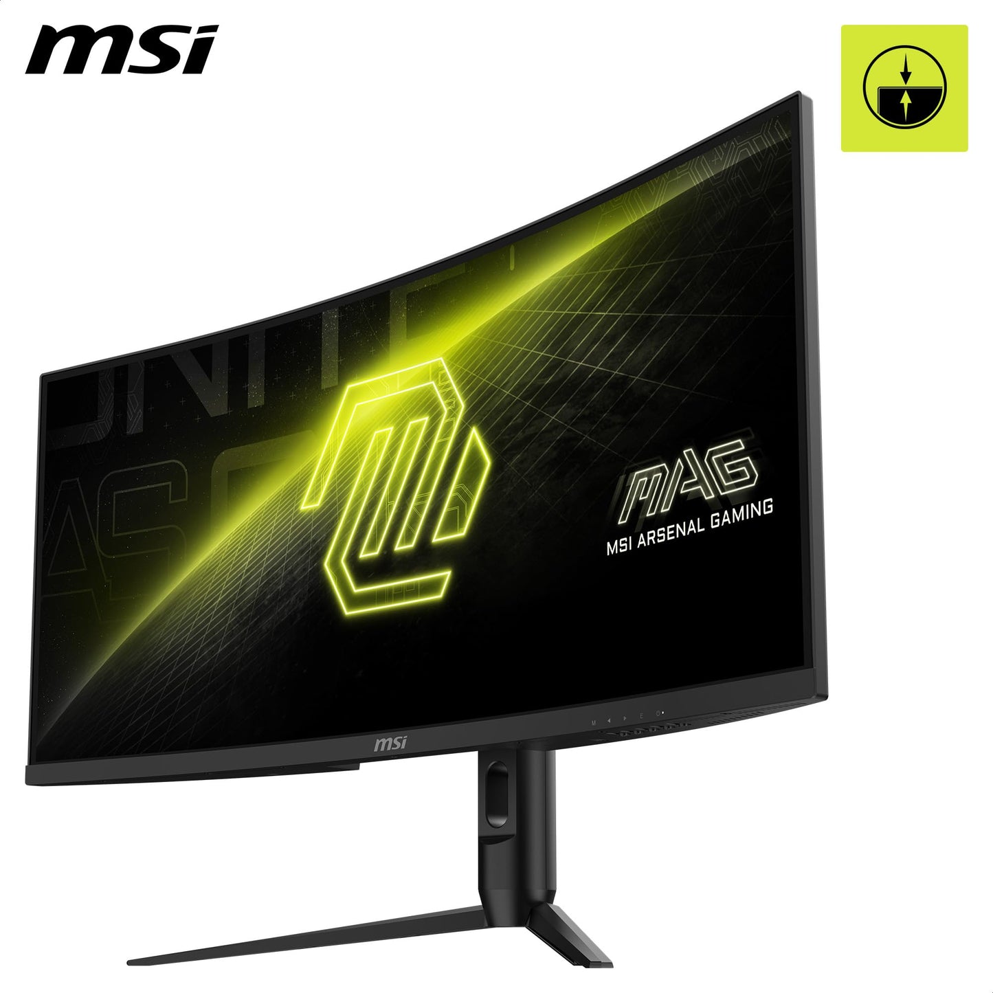 MSI MAG 342CQR E2 34 Inch 2K UWQHD Curved Gaming Monitor - 1500R 3440 x 1440 Resolution, 180 Hz / 1ms (MPRT), Adaptive Sync - DP 1.4a, HDMI 2.0b CEC, 95% DCI-P3, AI Vision, HDR Ready