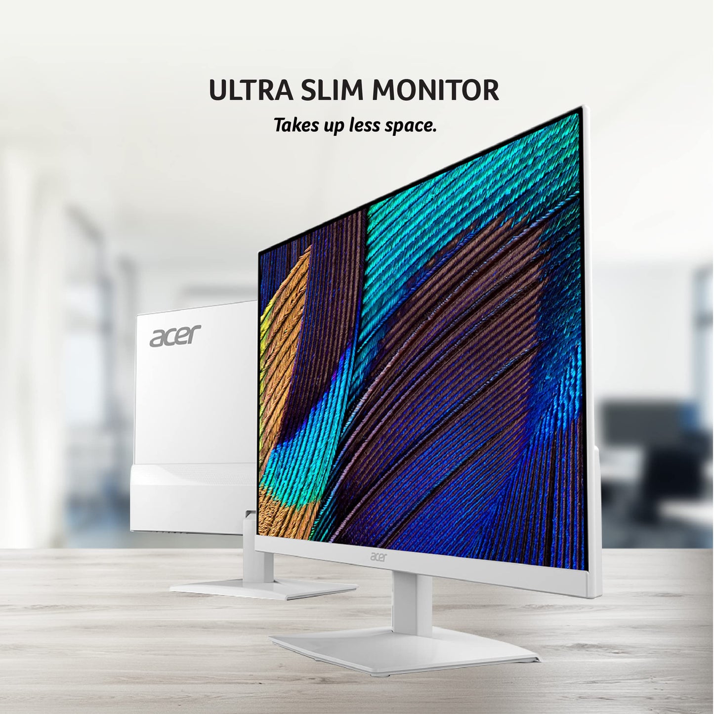 Acer HA270 G 27 Inch Full HD IPS Ultra-Thin (6.6mm) Backlight LED LCD Monitor I Rapid 120Hz Refresh Rate I 1 MS VRB Response I AMD Free Sync I 1xHDMI 1xVGA I Stereo Speakers I Eye Care I White