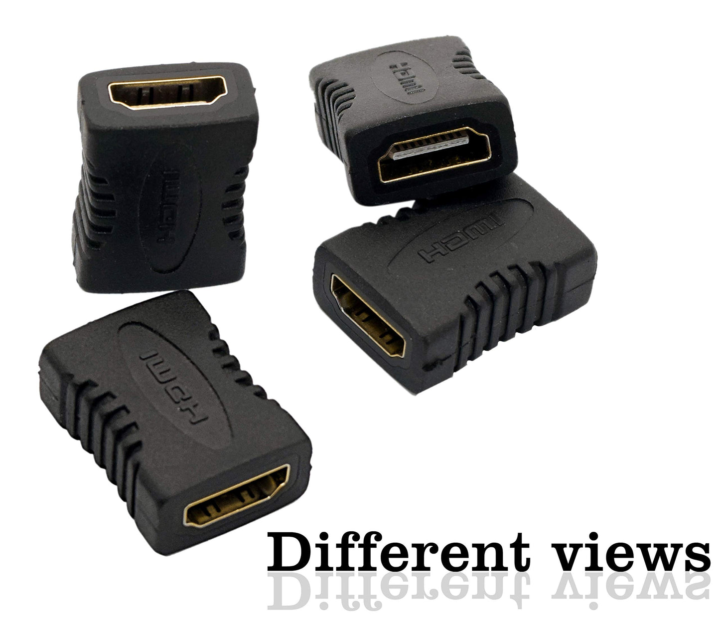 Storite 5 Pk HDMI Extender Female to Female Jointer Coupler Adapter Extender for HDTV, Computer, PS 4/3, Monitor,Laptop, Projector, DVD Player, PC,Roku Stick - Black