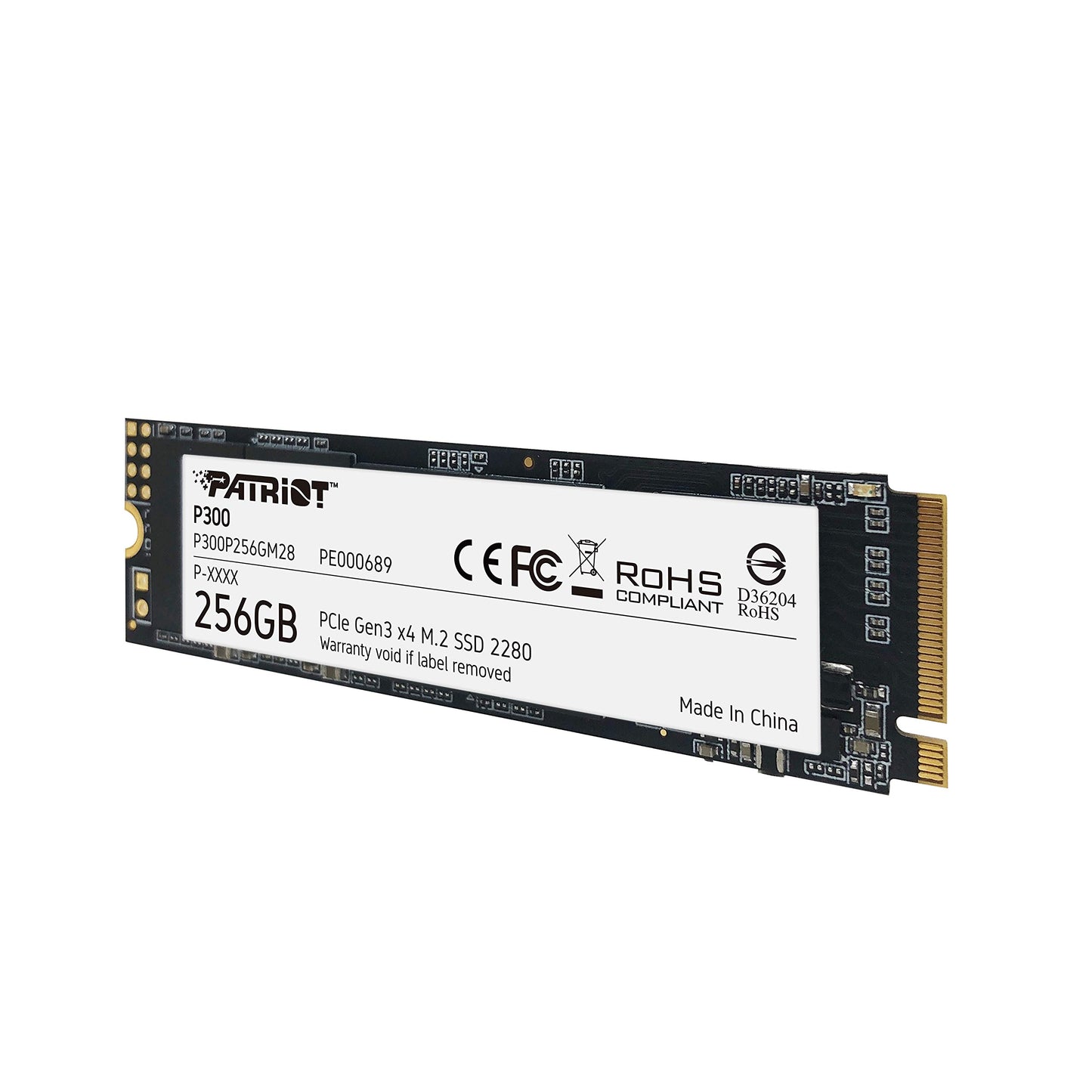 Patriot Memory P300 M.2 PCIe Gen 3 x4 256GB Low Power Consumption SSD P300P256GM28