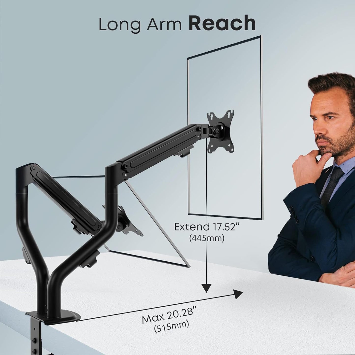Lions Head Monitor Stand with Laptop Tray Long Pole Stand, Mount Monitor with Adjustable Laptop Tray - Ergonomic Design Weight Support 9 kg Stand (Normal)