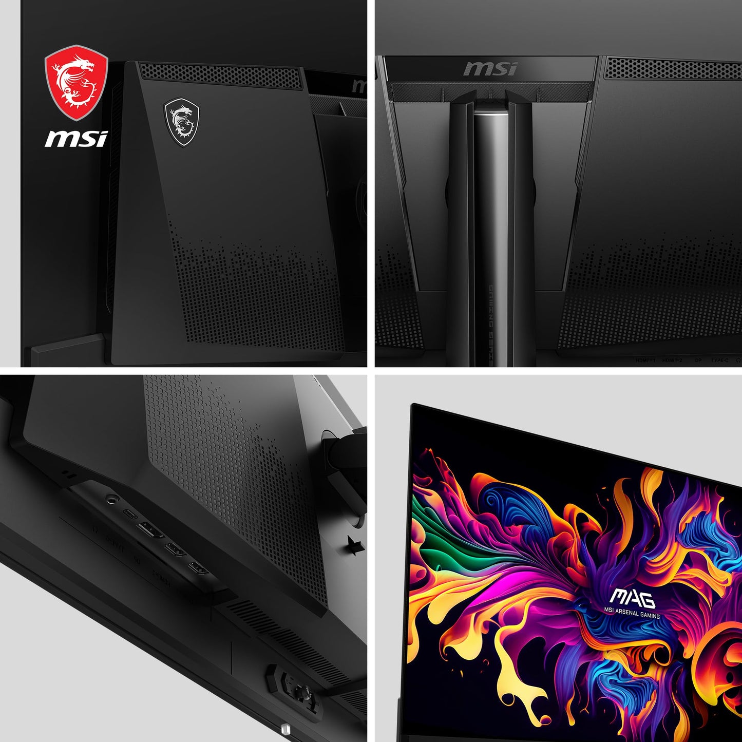MSI MAG 321UPX QD-OLED 31.5 Inch 4K UHD Flat Gaming Monitor - 3840 x 2160 Quantum Dot OLED Panel, 240Hz / 0.03ms, 99% DCI-P3, DisplayHDR True Black 400, KVM - DP 1.4a, HDMI 2.1, USB Type-C