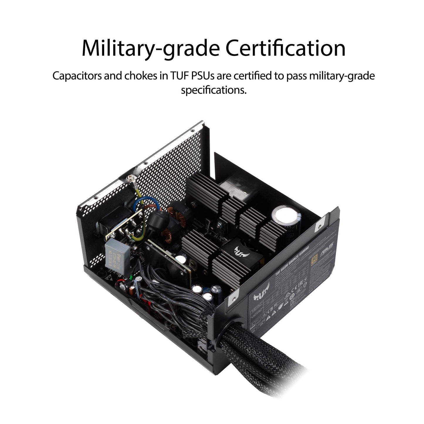ASUS TUF Gaming 650W Bronze PSU, Power Supply(Axial-tech Fan Design, Dual Ball Fan Bearings, 0dB Technology, 80 Plus Bronze Certification, 80cm 8-pin CPU Connector, 6-Year Warranty) (90YE00D1-B0NA00)