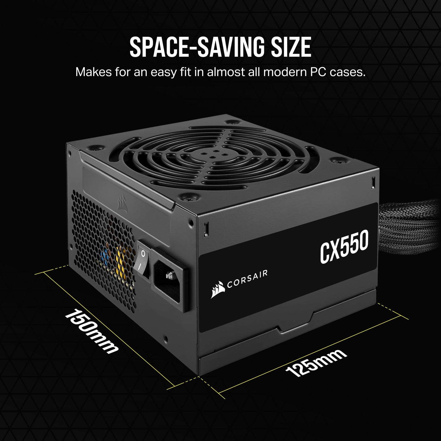 CORSAIR CX Series CX550 80 Plus Bronze ATX Power Supply
