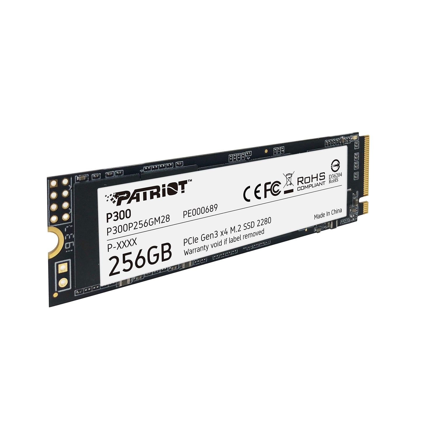 Patriot Memory P300 M.2 PCIe Gen 3 x4 256GB Low Power Consumption SSD P300P256GM28