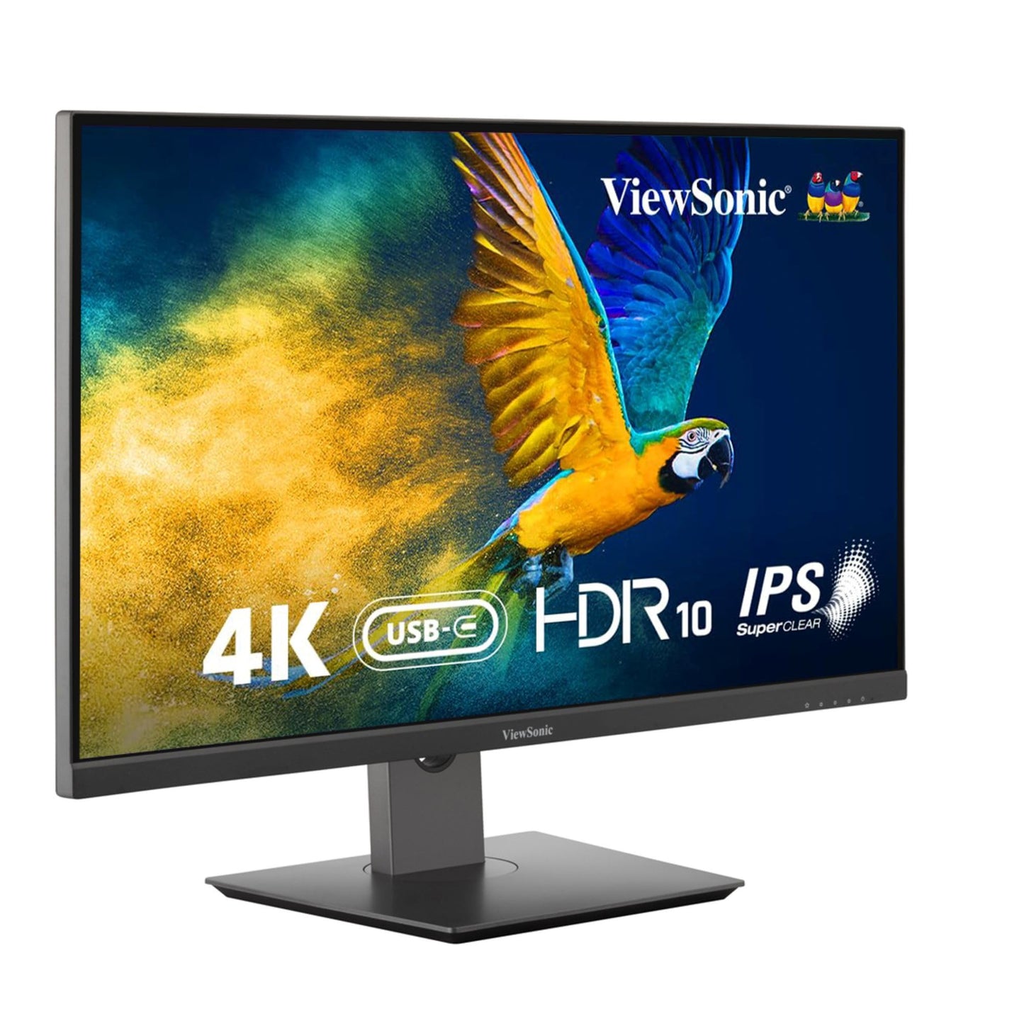 ViewSonic (from USA) - VX2762U-4K 68.58 Cm (27") IPS 4K UHD Monitor | USB Type-C 65W Charge Back, HDR10, Height Adjustment, BezelLess,104% sRGB, Eye Care, 2 x HDMI, Display Port, USB-C